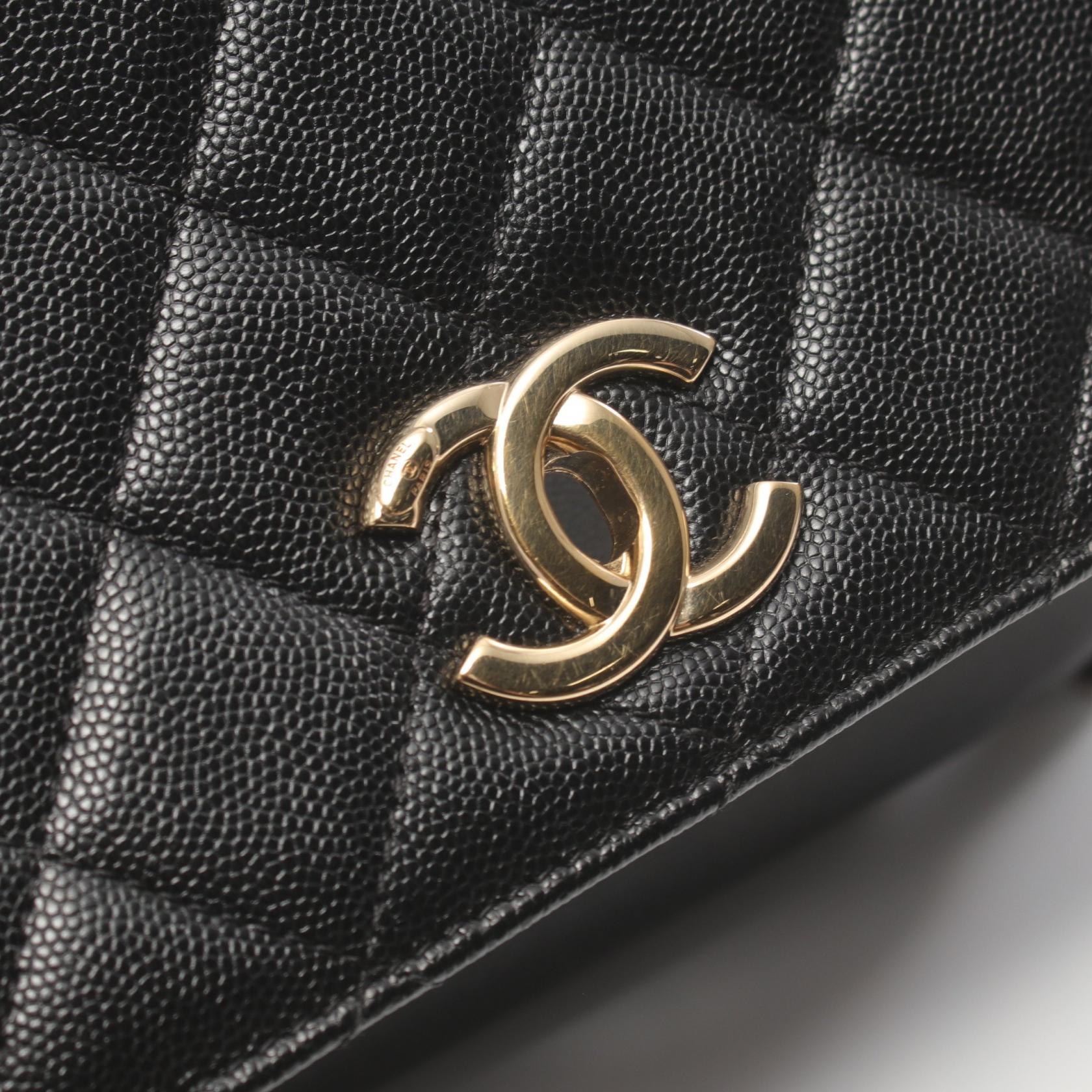 Chanel CC Caviar Business Affinity Flap Bag Leather Shoulder Bag in Great Condition