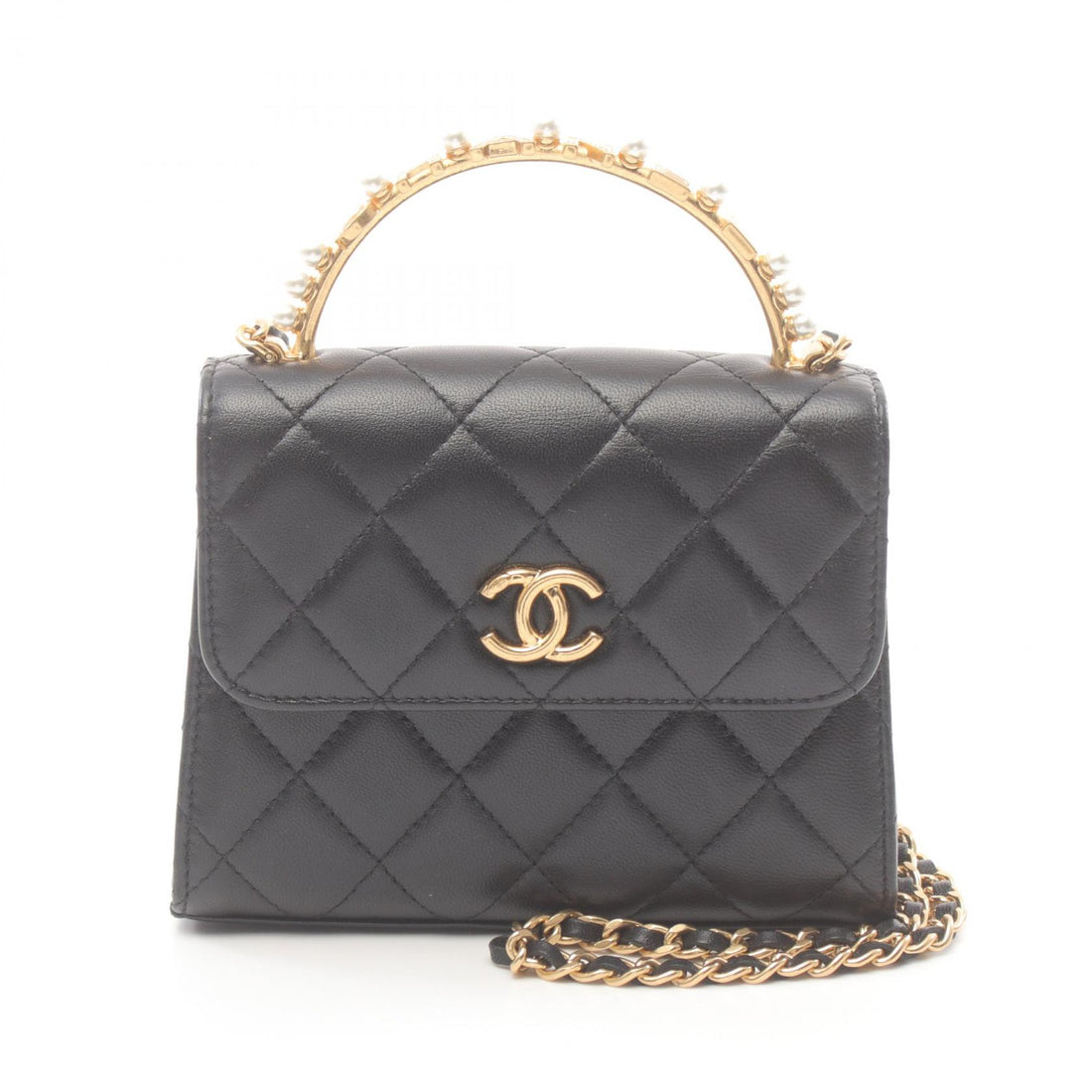 Chanel Lambskin Matelasse Shoulder Bag Black