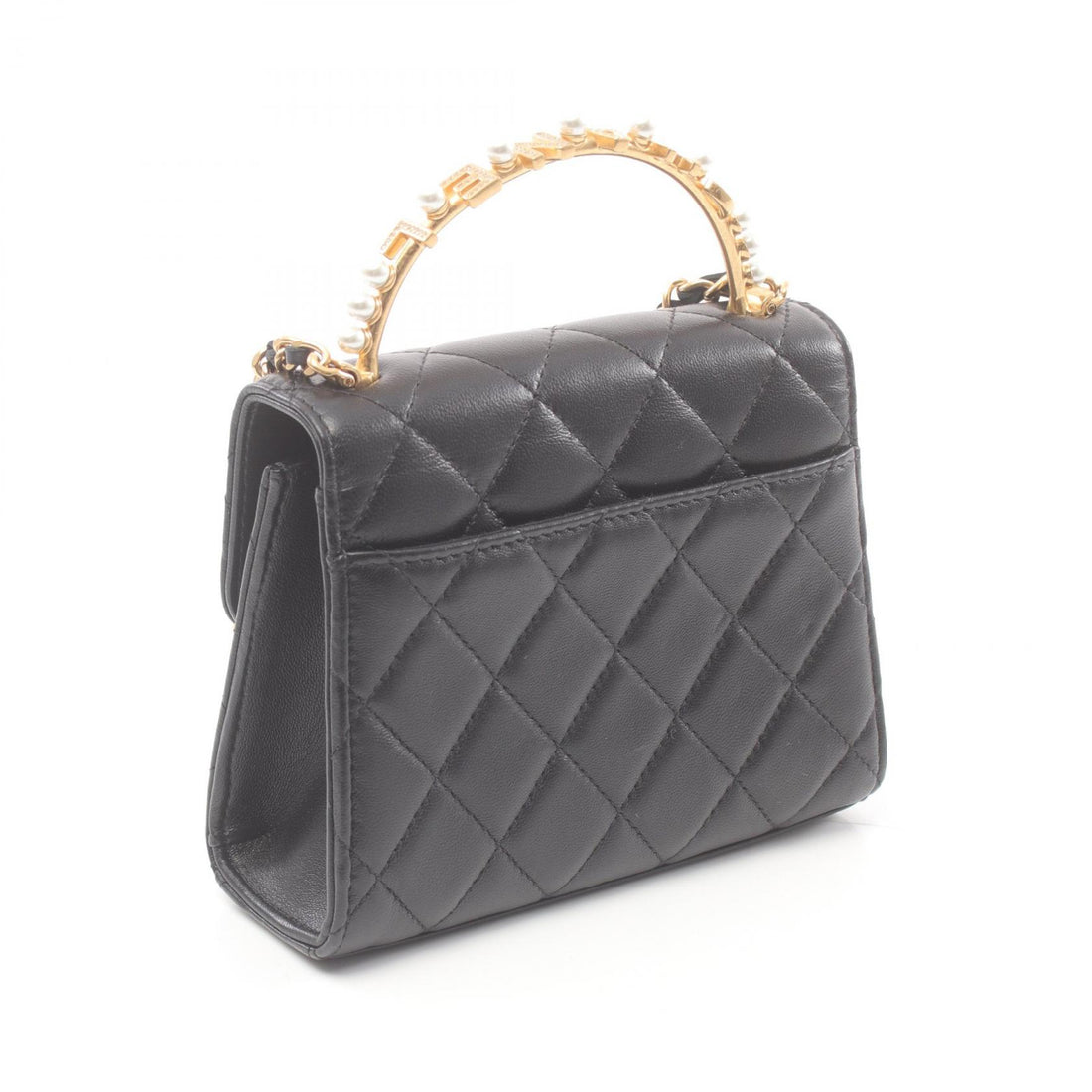 Chanel Lambskin Matelasse Shoulder Bag Black