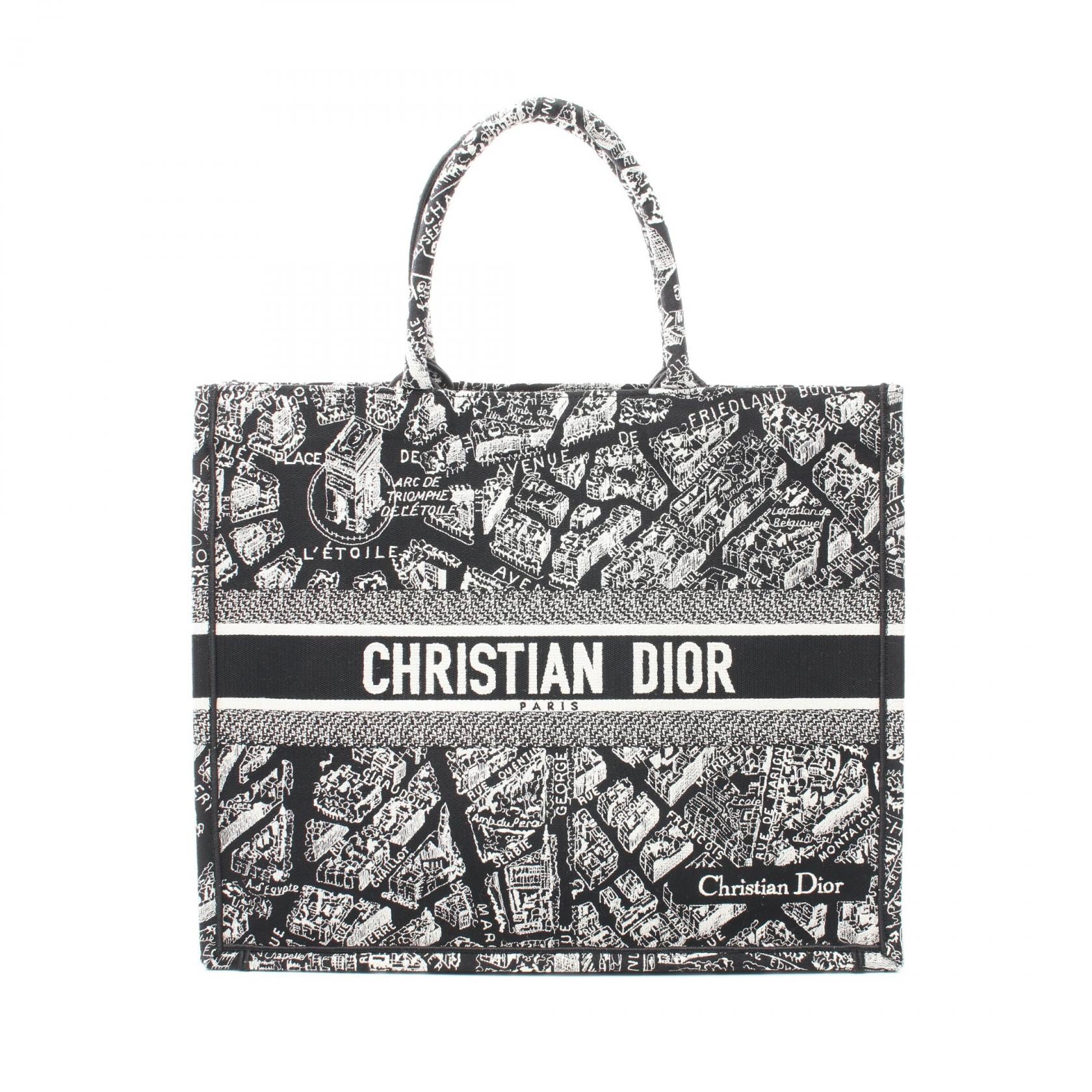 Dior Canvas Book Tote Large Tote Bag