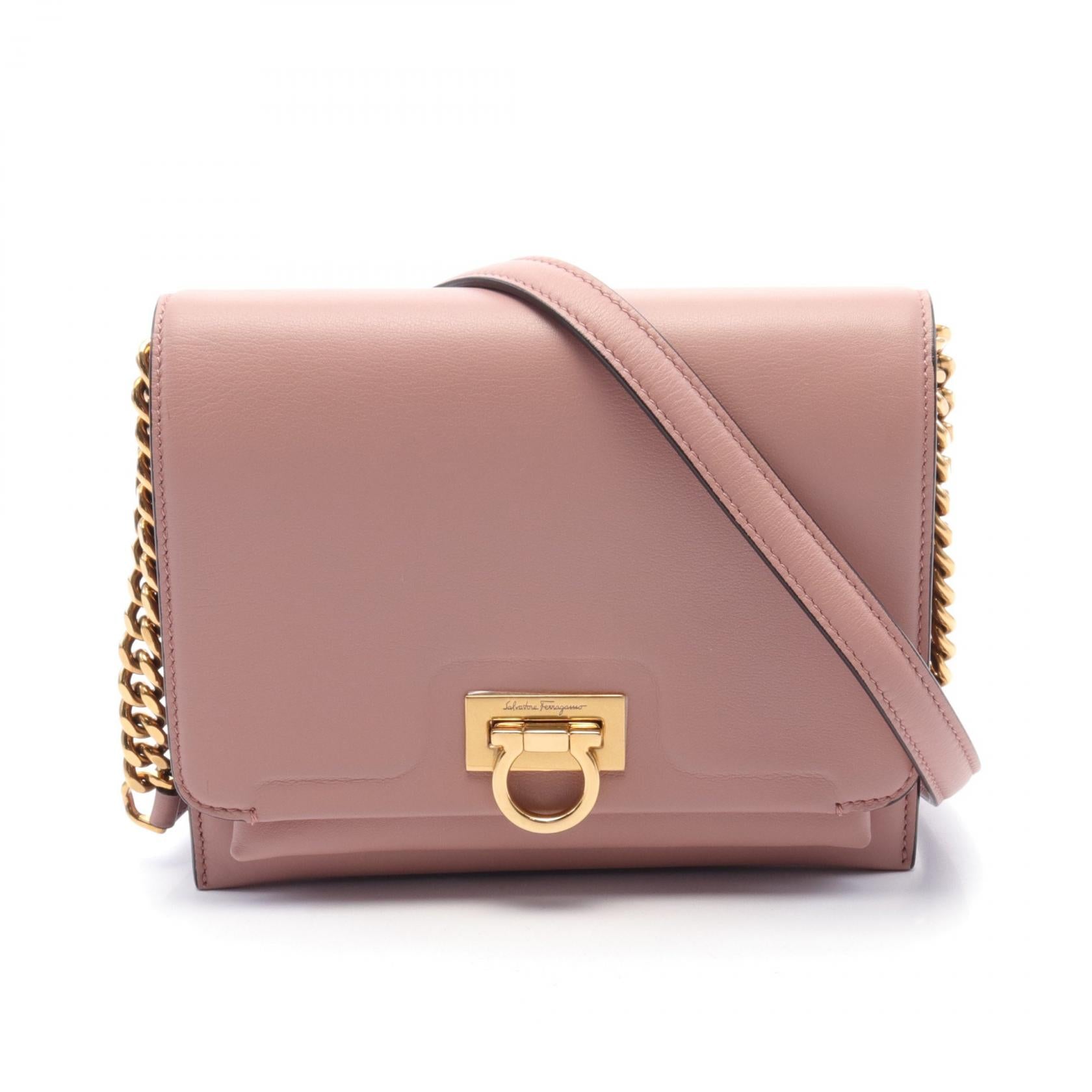 Salvatore Ferragamo Leather Gancini Shoulder Bag