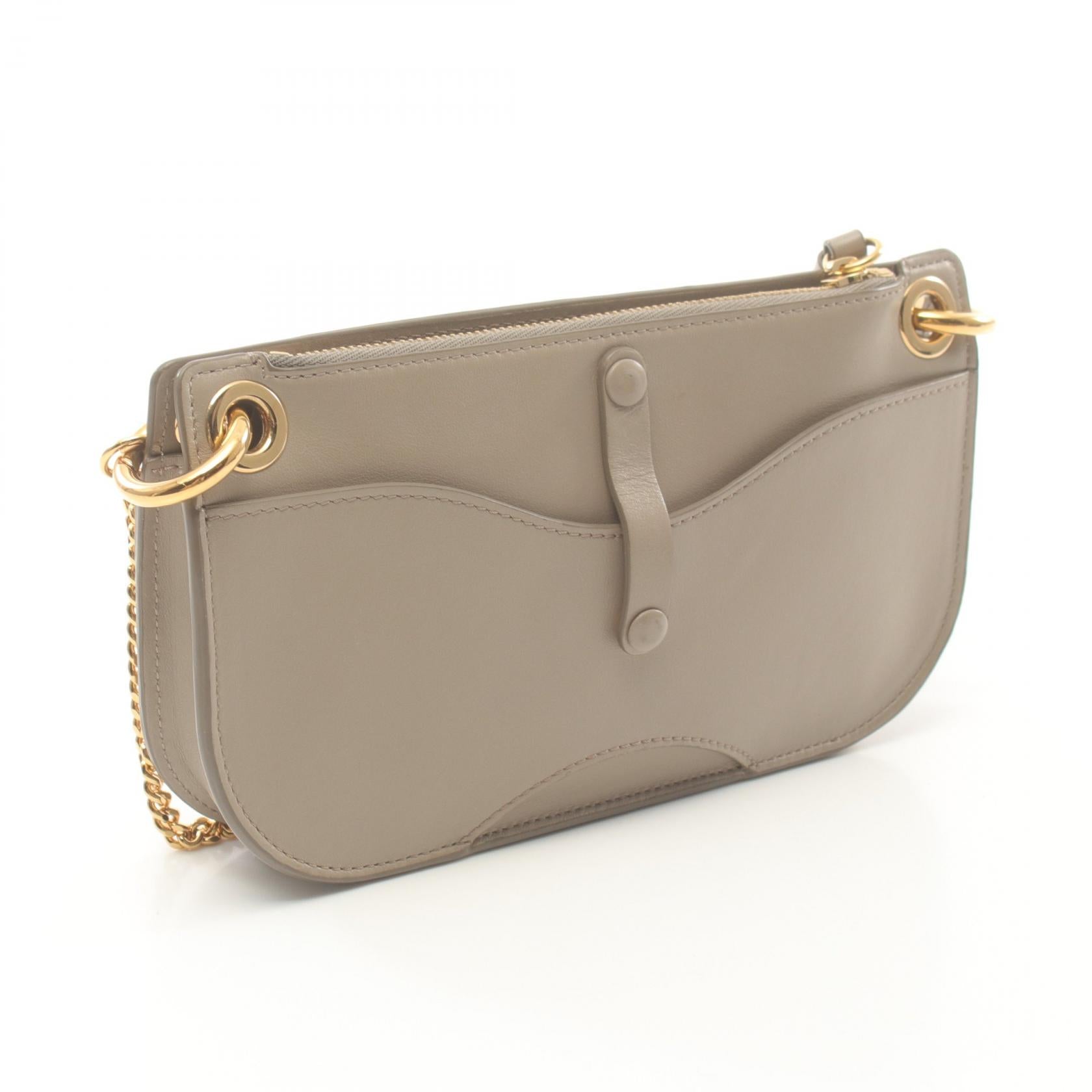 Chloe Tess Leather Shoulder Bag Beige