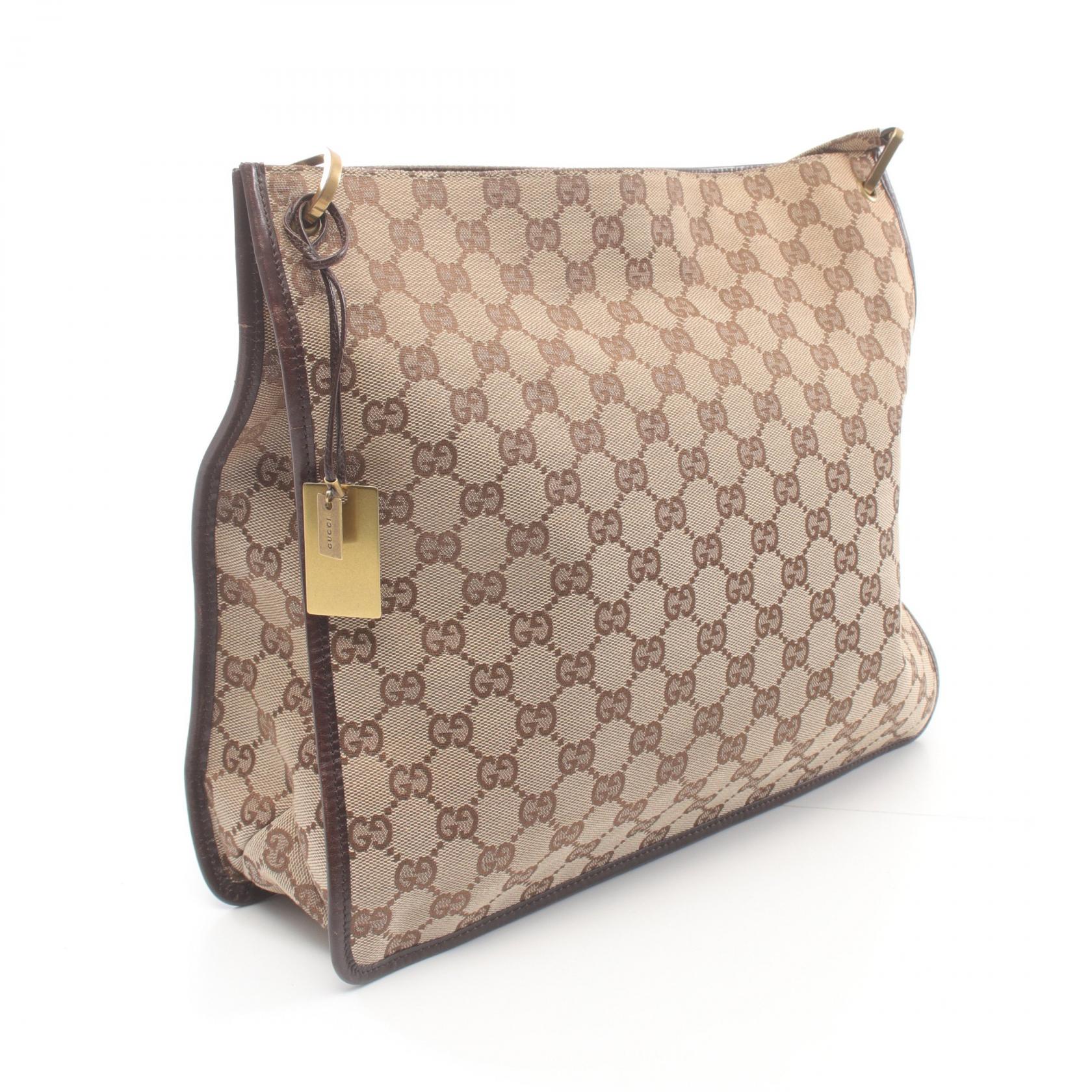 Gucci GG Canvas Leather Shoulder Bag 90656