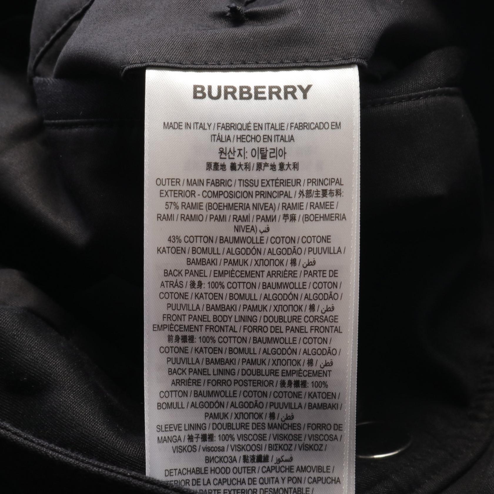 Burberry Black Linen Cotton Outerwear Women