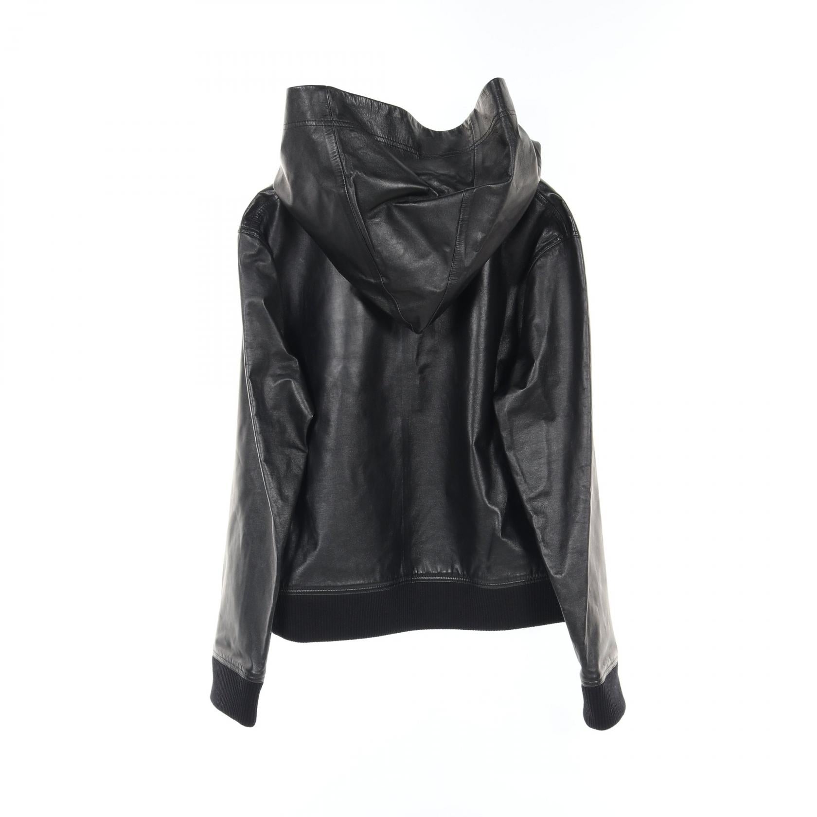 Burberry Women's Lamb Leather Hoodie Black