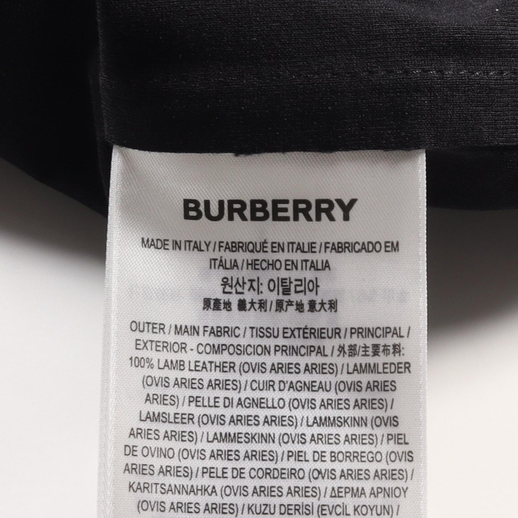 Burberry Women's Lamb Leather Hoodie Black