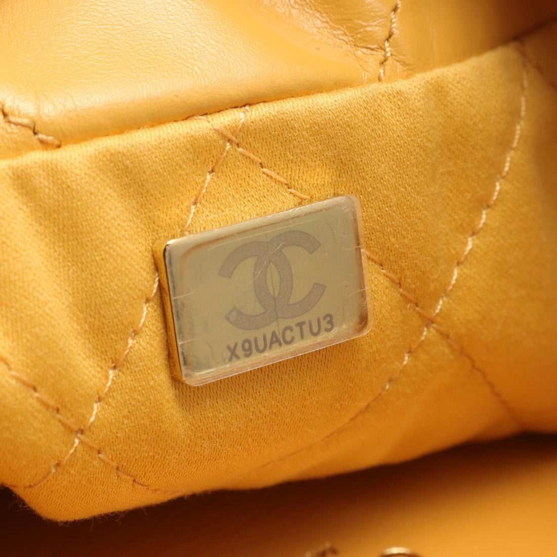 Chanel 22 Leather Shoulder Bag Yellow