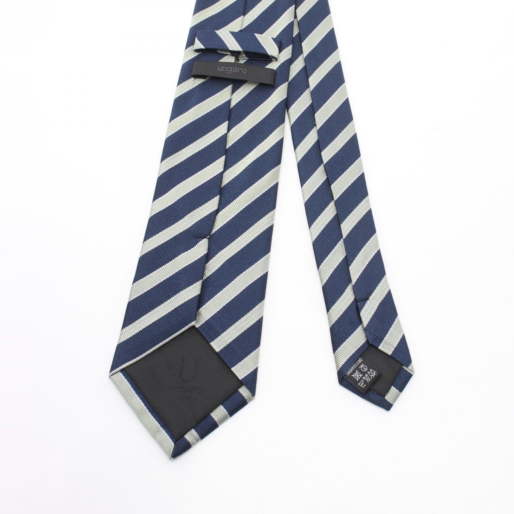 Emanuel Ungaro Silk Tie Navy/Green/Gray