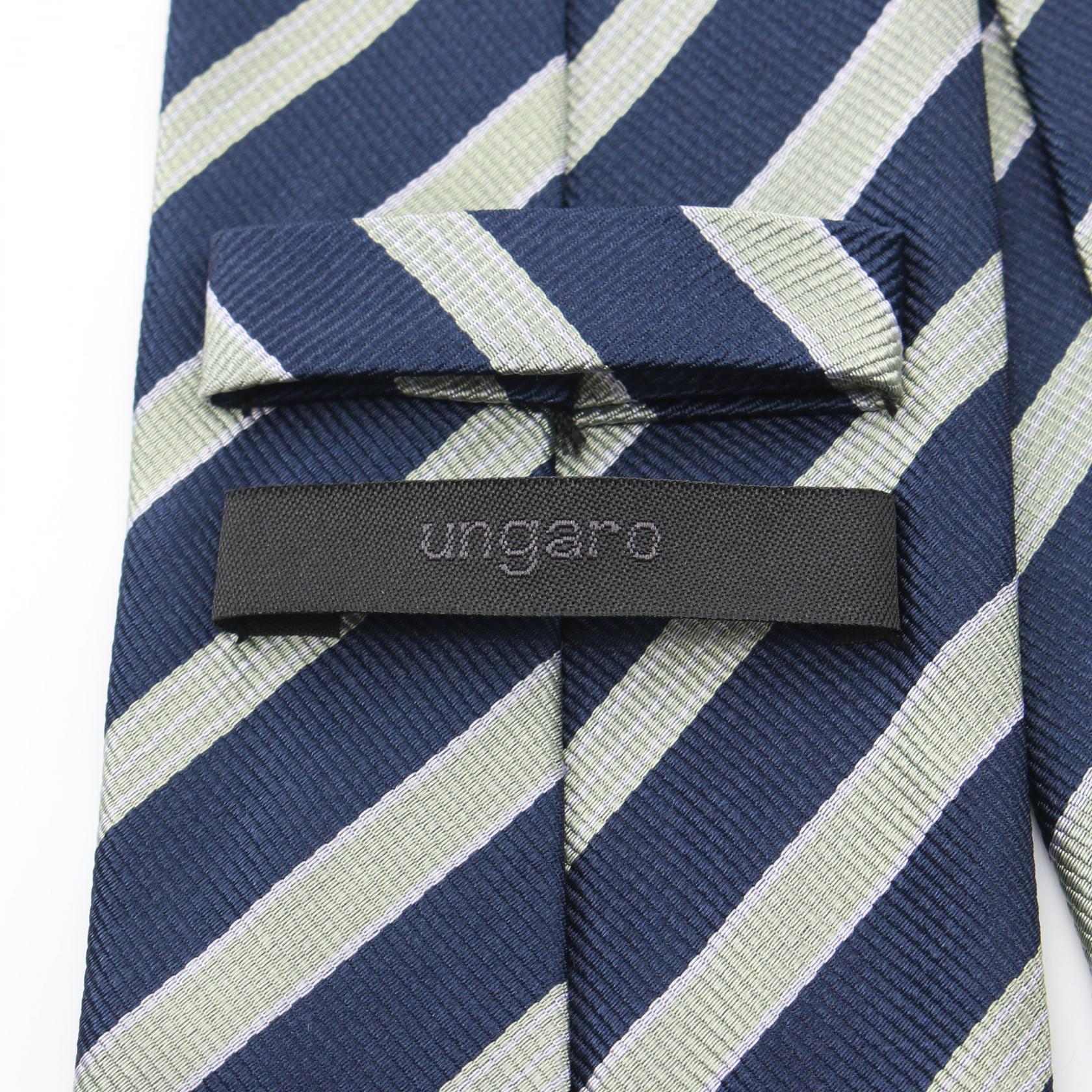 Emanuel Ungaro Silk Tie Navy/Green/Gray