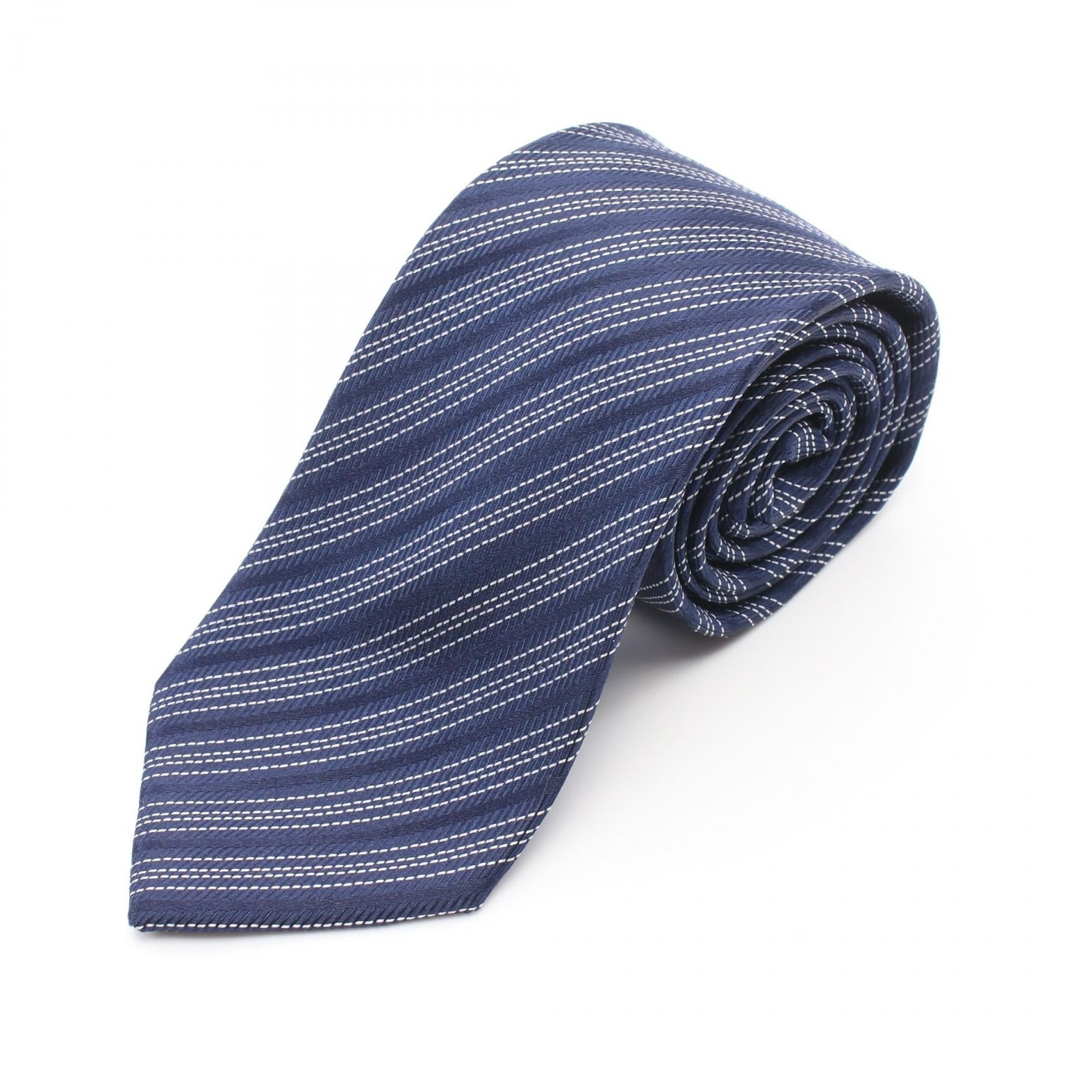 Emanuel Ungaro Silk Tie Navy/White