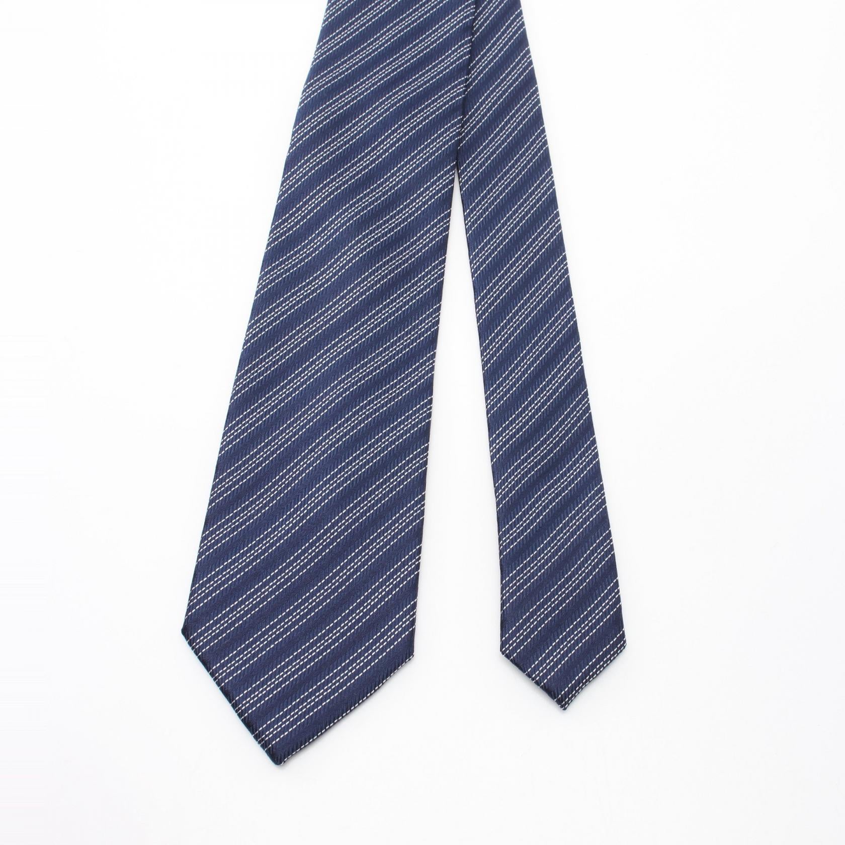 Emanuel Ungaro Silk Tie Navy/White