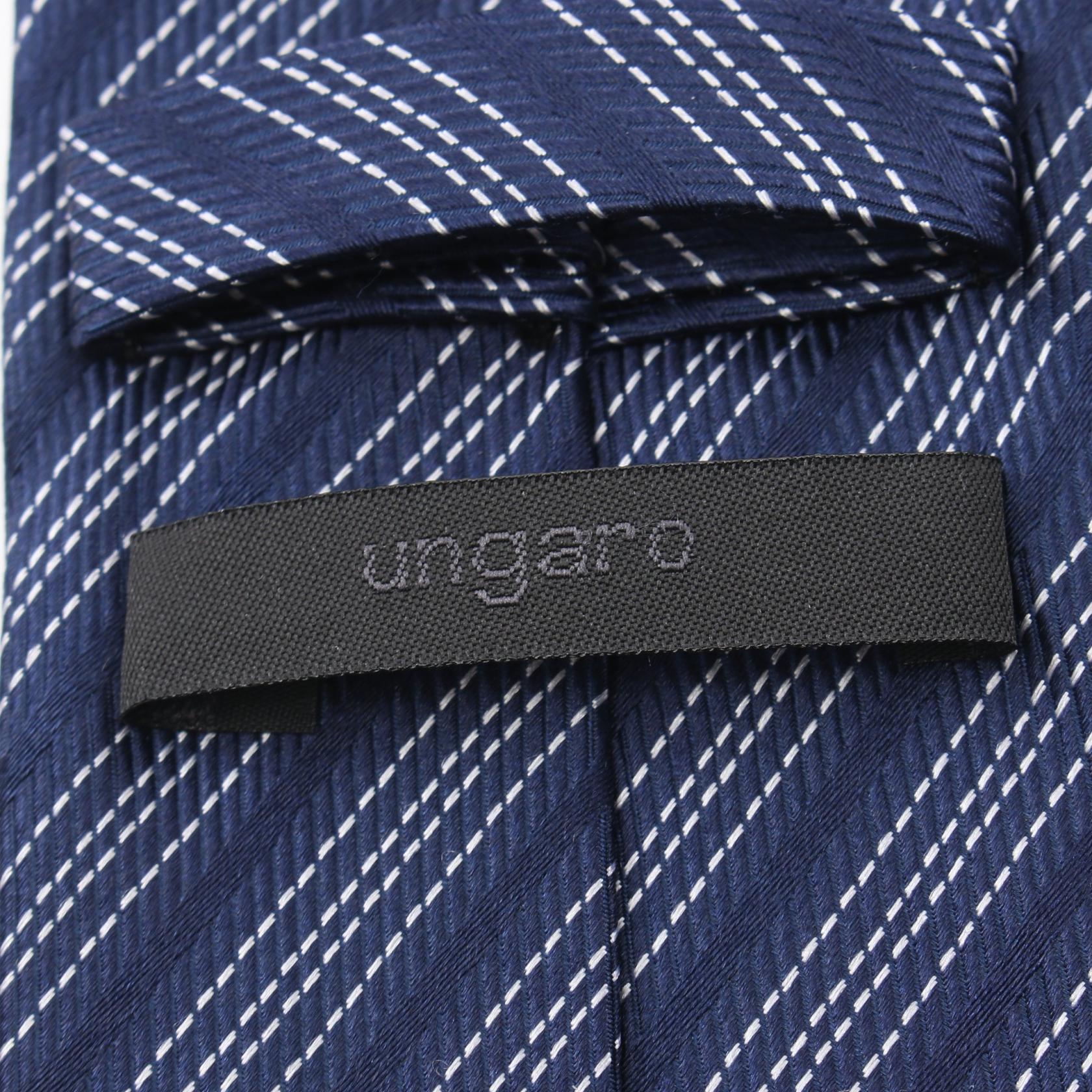 Emanuel Ungaro Silk Tie Navy/White