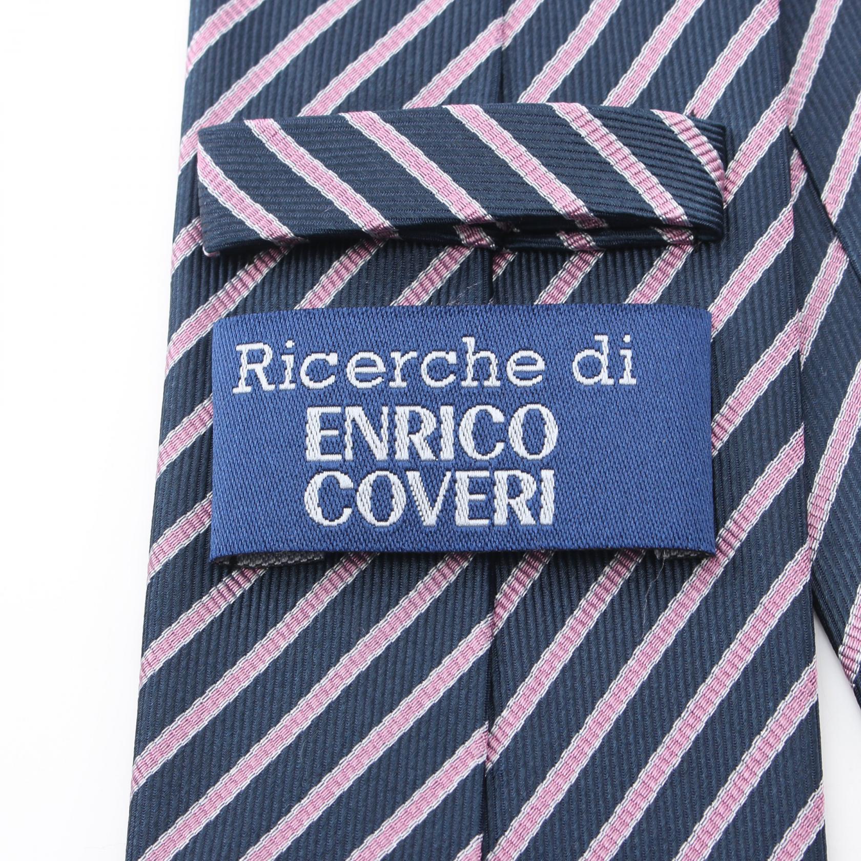 Enrico Coveri Silk Necktie Navy/Pink