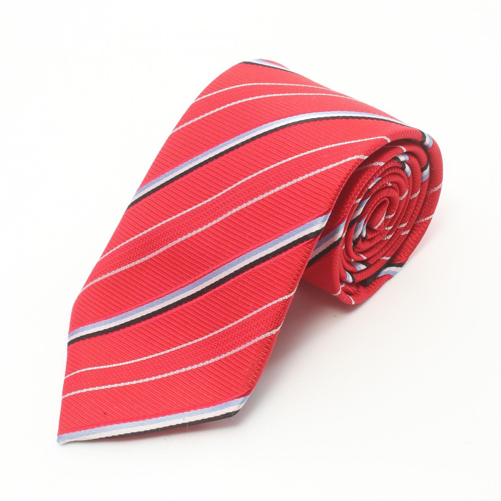 CHARLES JOURDAN Silk Tie Red/Blue