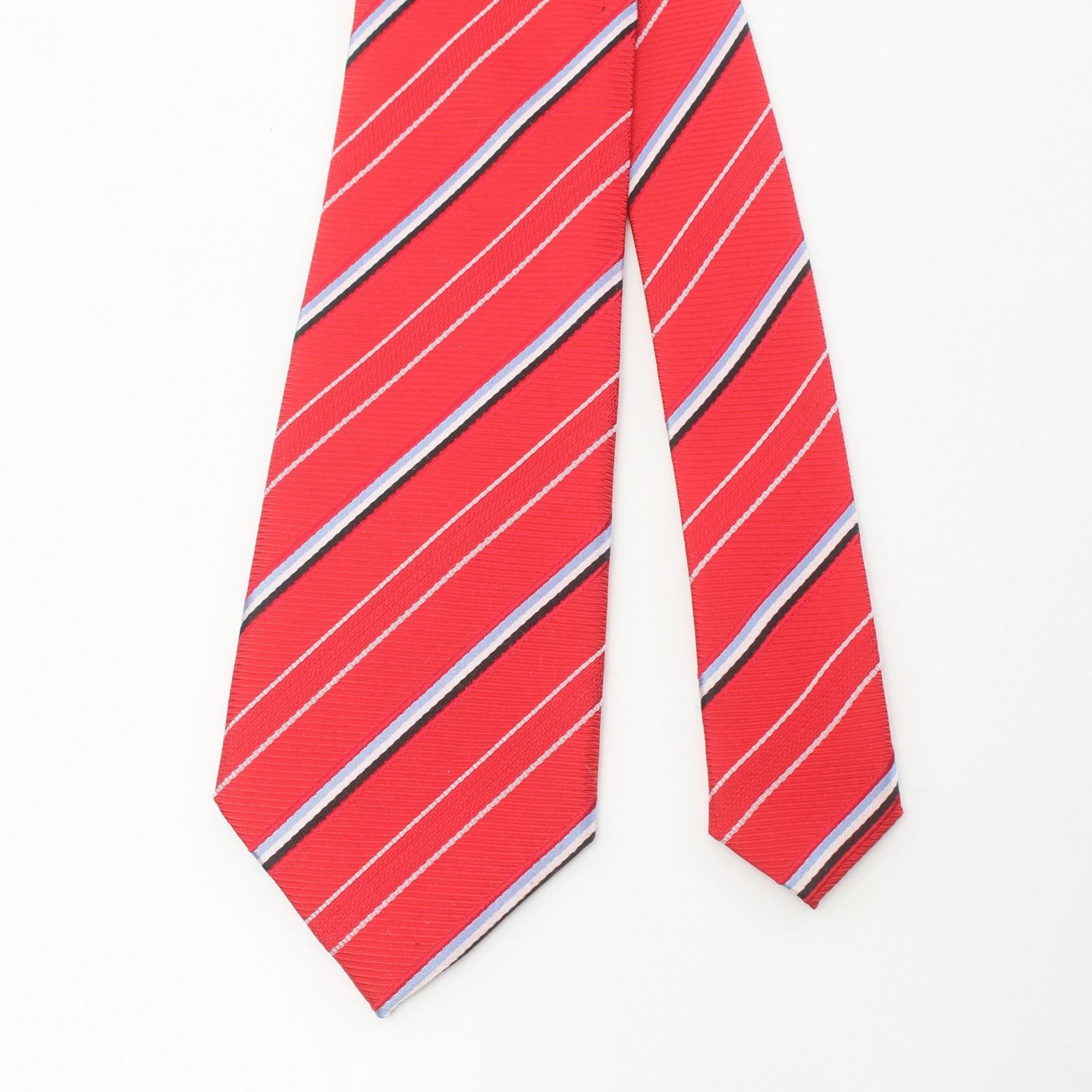 CHARLES JOURDAN Silk Tie Red/Blue