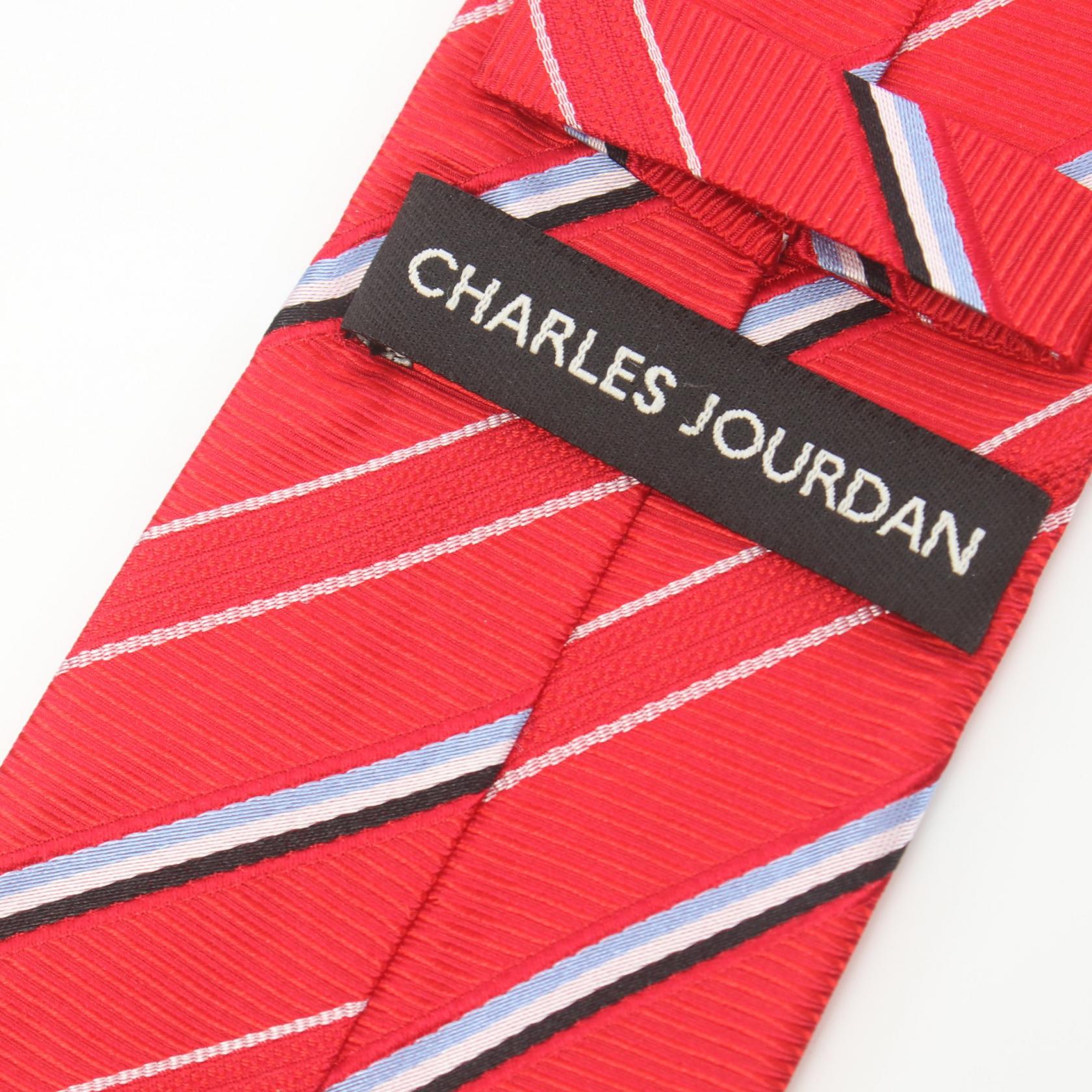 CHARLES JOURDAN Silk Tie Red/Blue