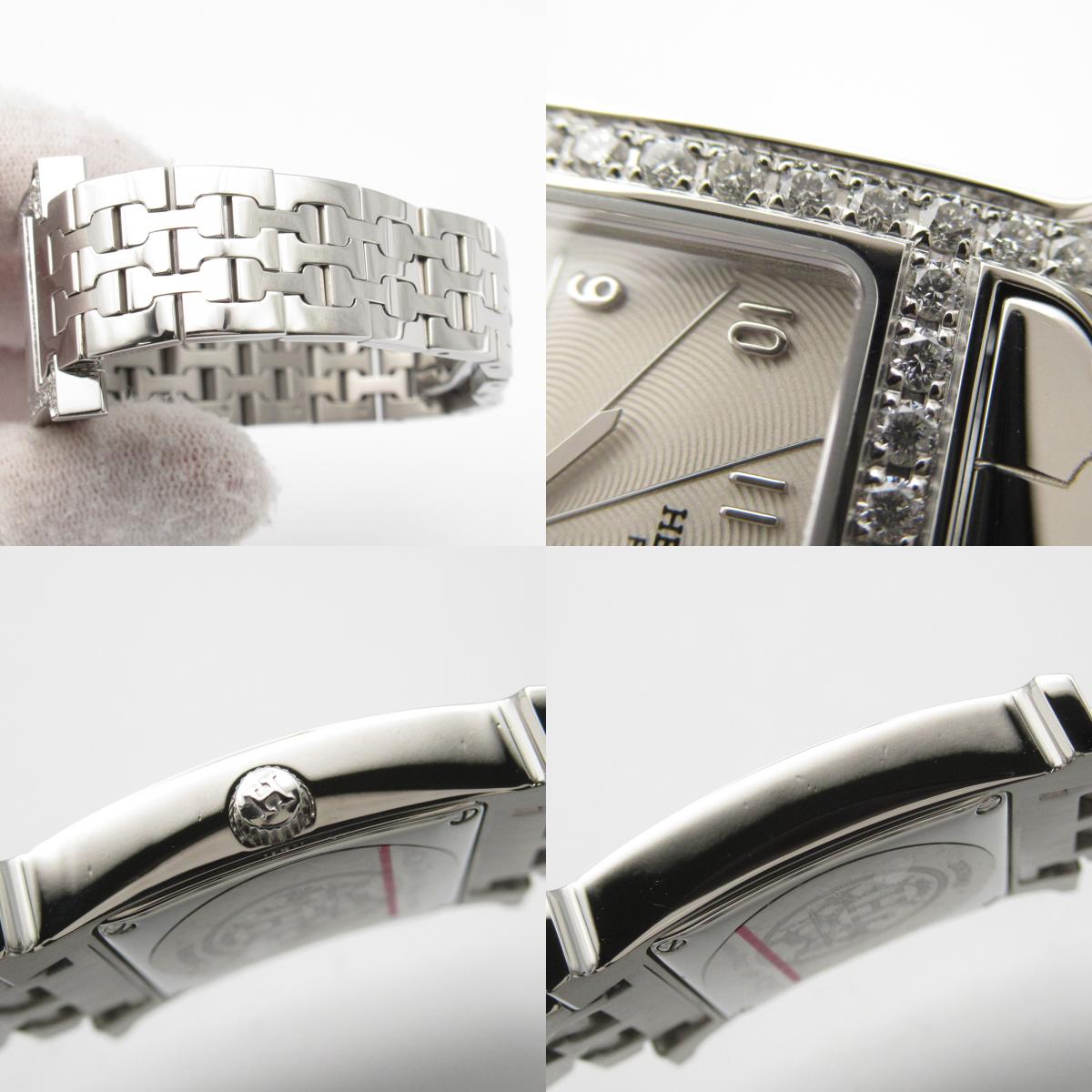 Hermes H Watch Diamond Bezel Stainless Steel