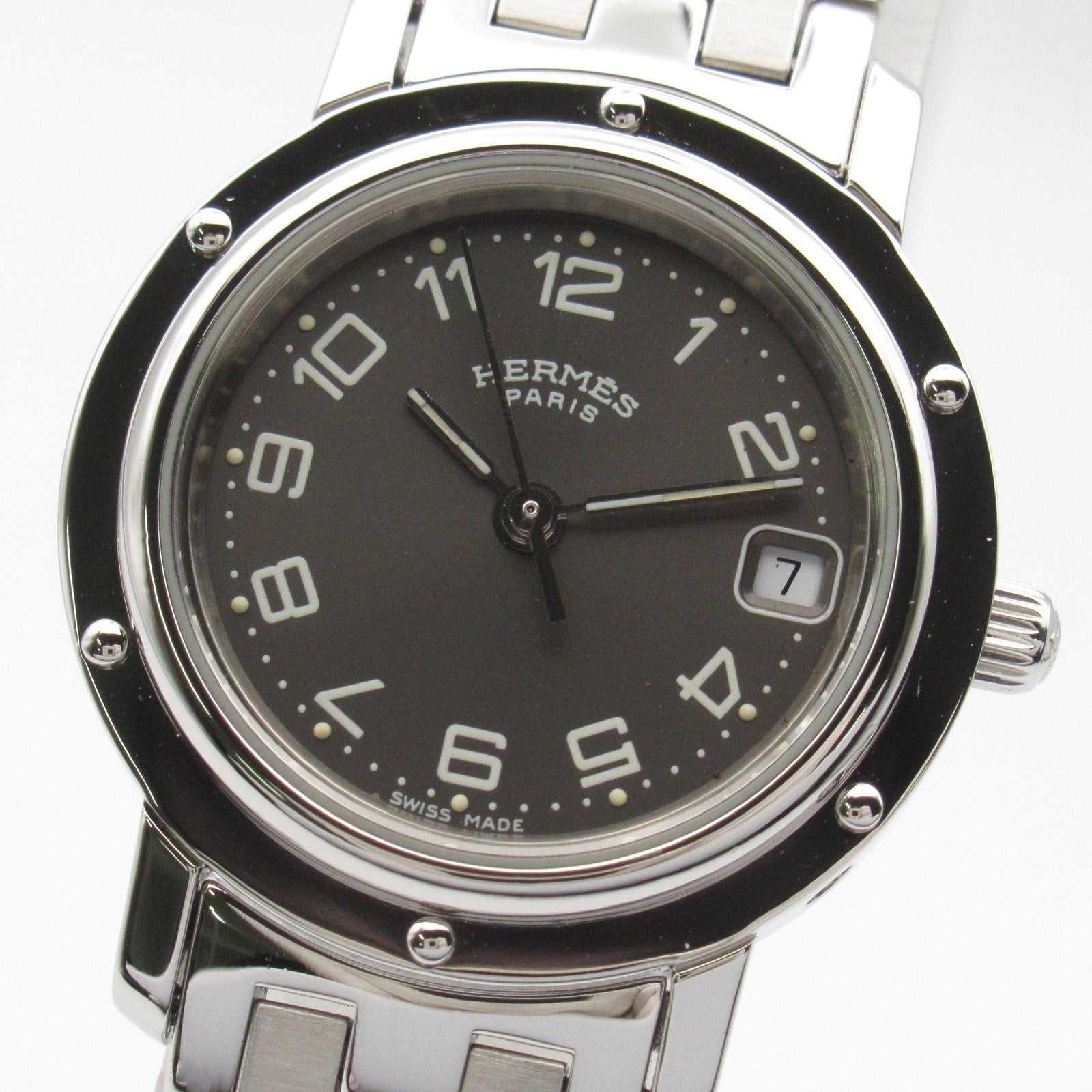 Hermes Clipper Stainless Steel Quartz Watch