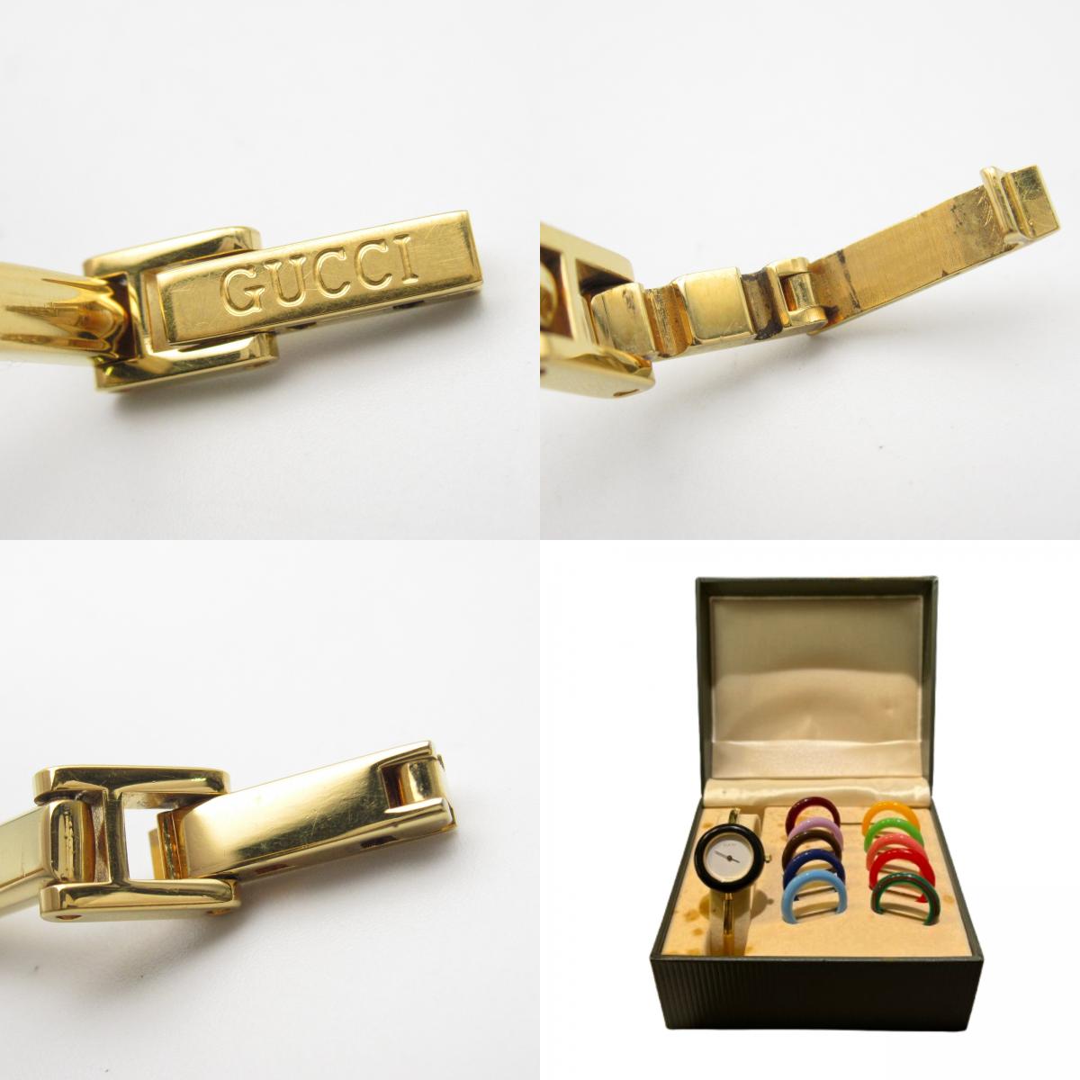 Gucci Gold Plated Change Bezel Watch