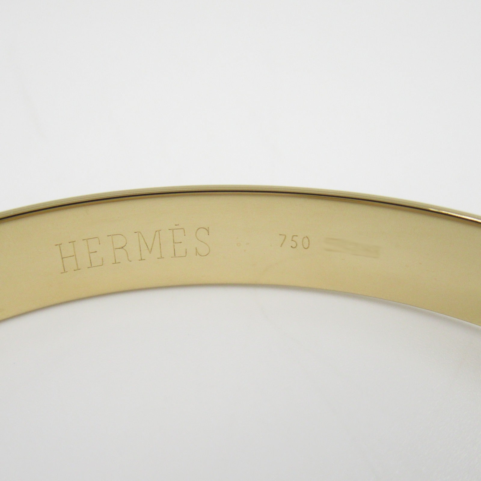 Hermes K18 Yellow Gold Diamond Belt Design Bracelet