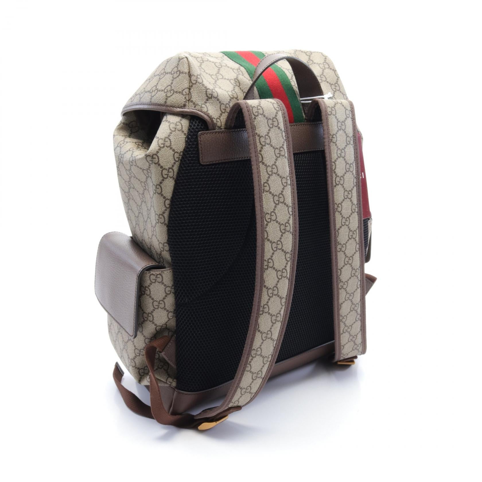 Gucci Ophidia GG Supreme Backpack PVC Canvas Leather