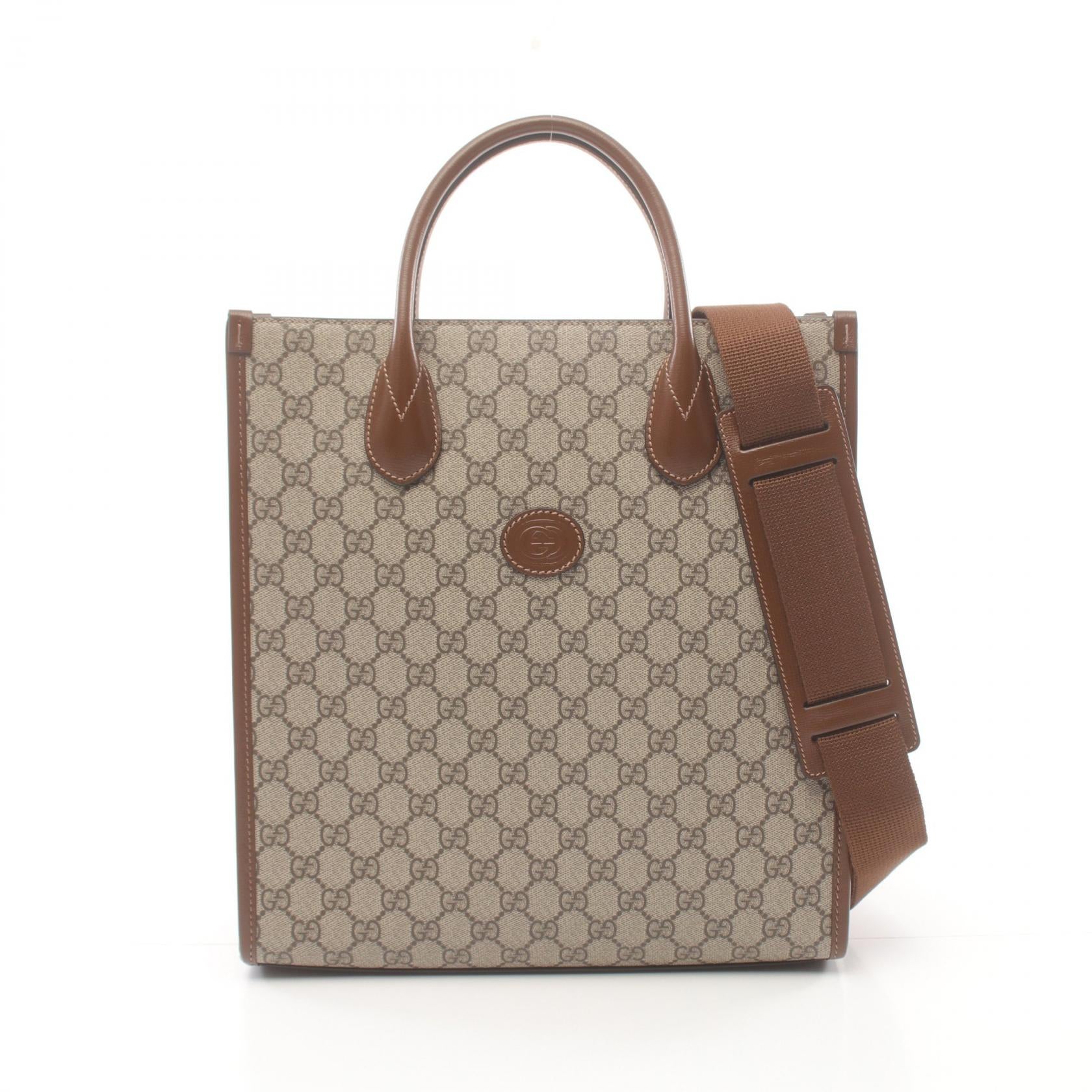 Gucci GG Supreme Tote Bag Leather PVC