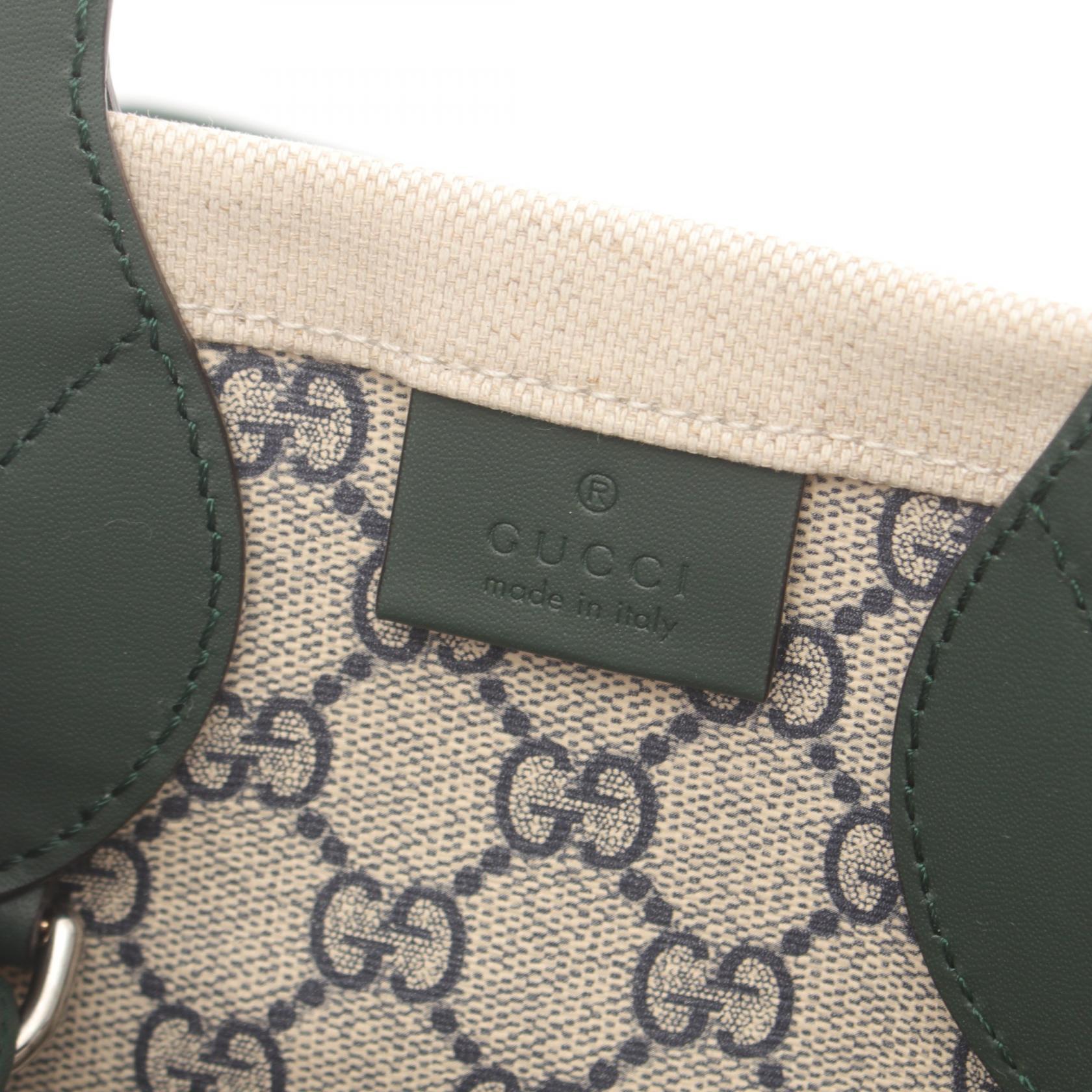 Gucci Canvas Leather Mini Tote Bag