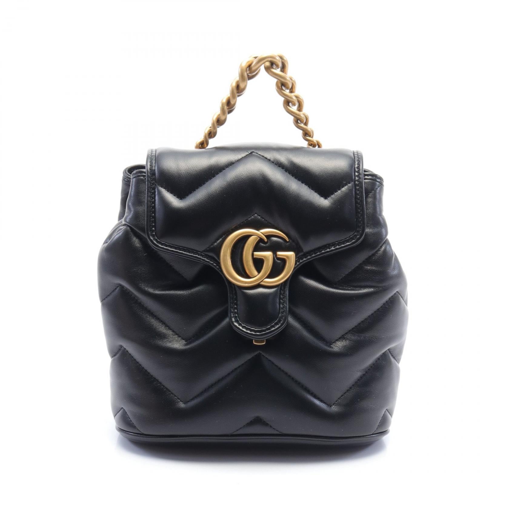 Gucci Leather GG Marmont Mini Backpack