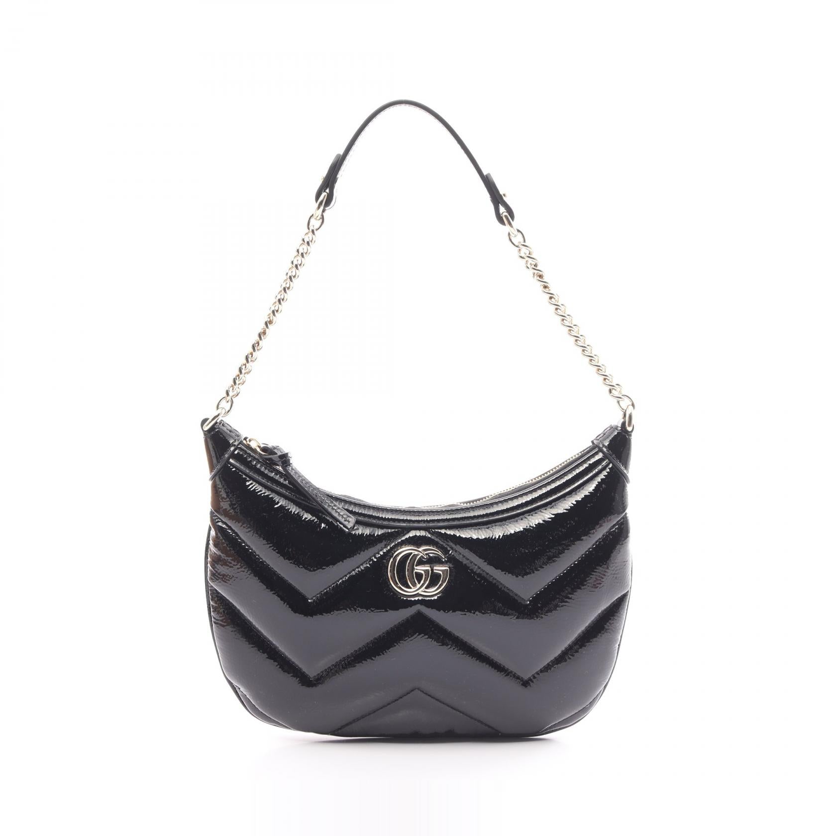 Gucci GG Marmont Small Patent Leather Shoulder Bag