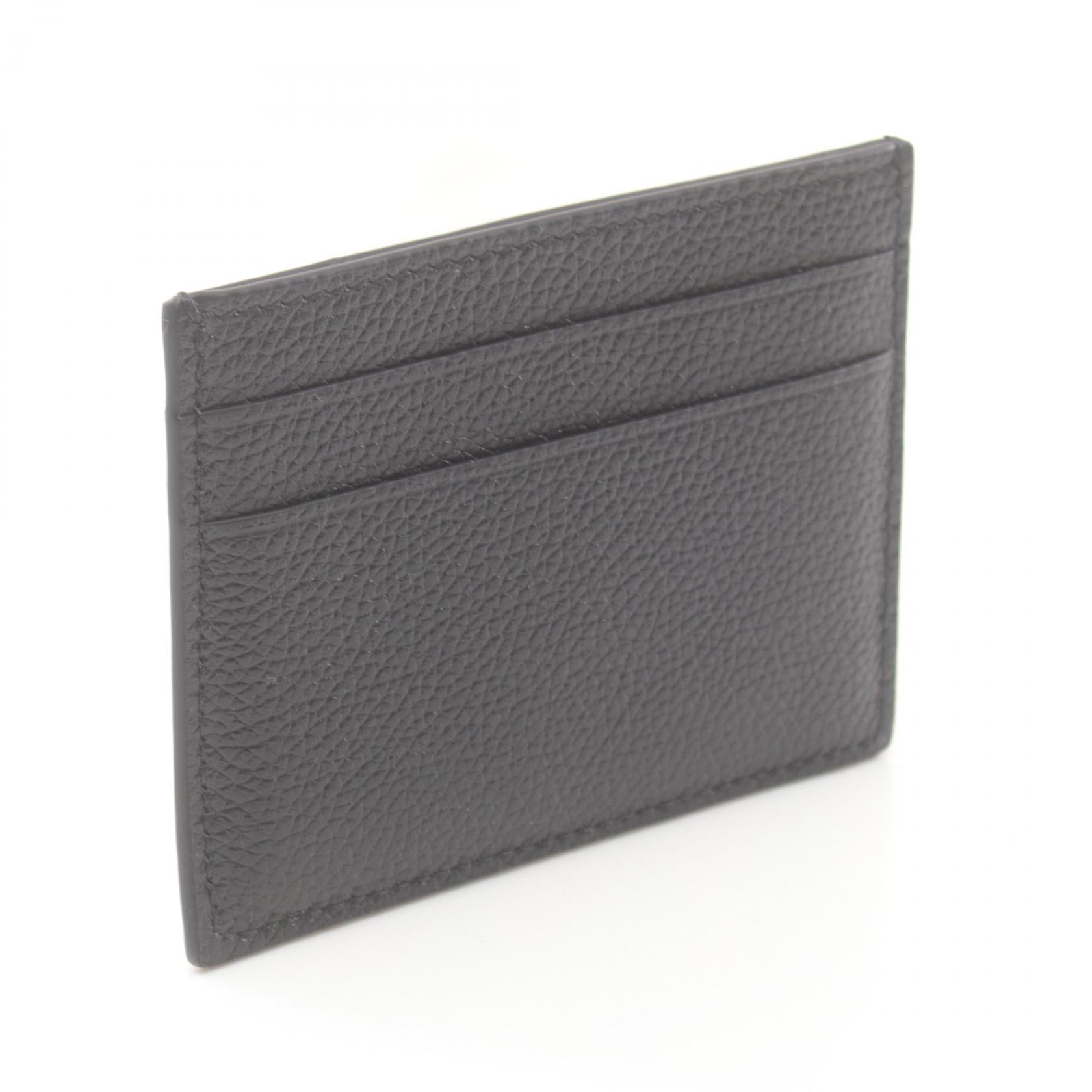 Balenciaga Leather Card Case Black