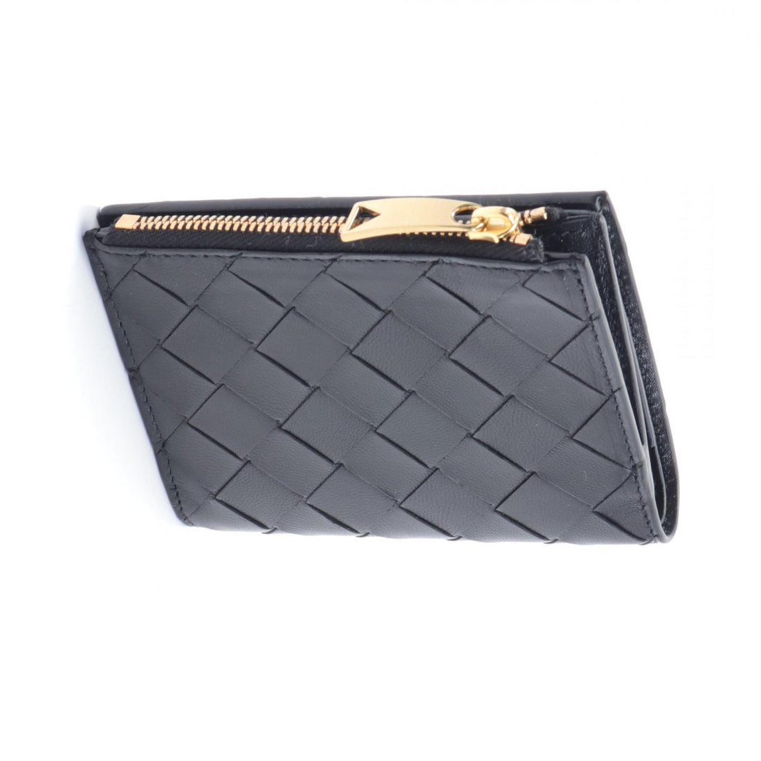 Bottega Veneta Leather Intrecciato Wallet Black