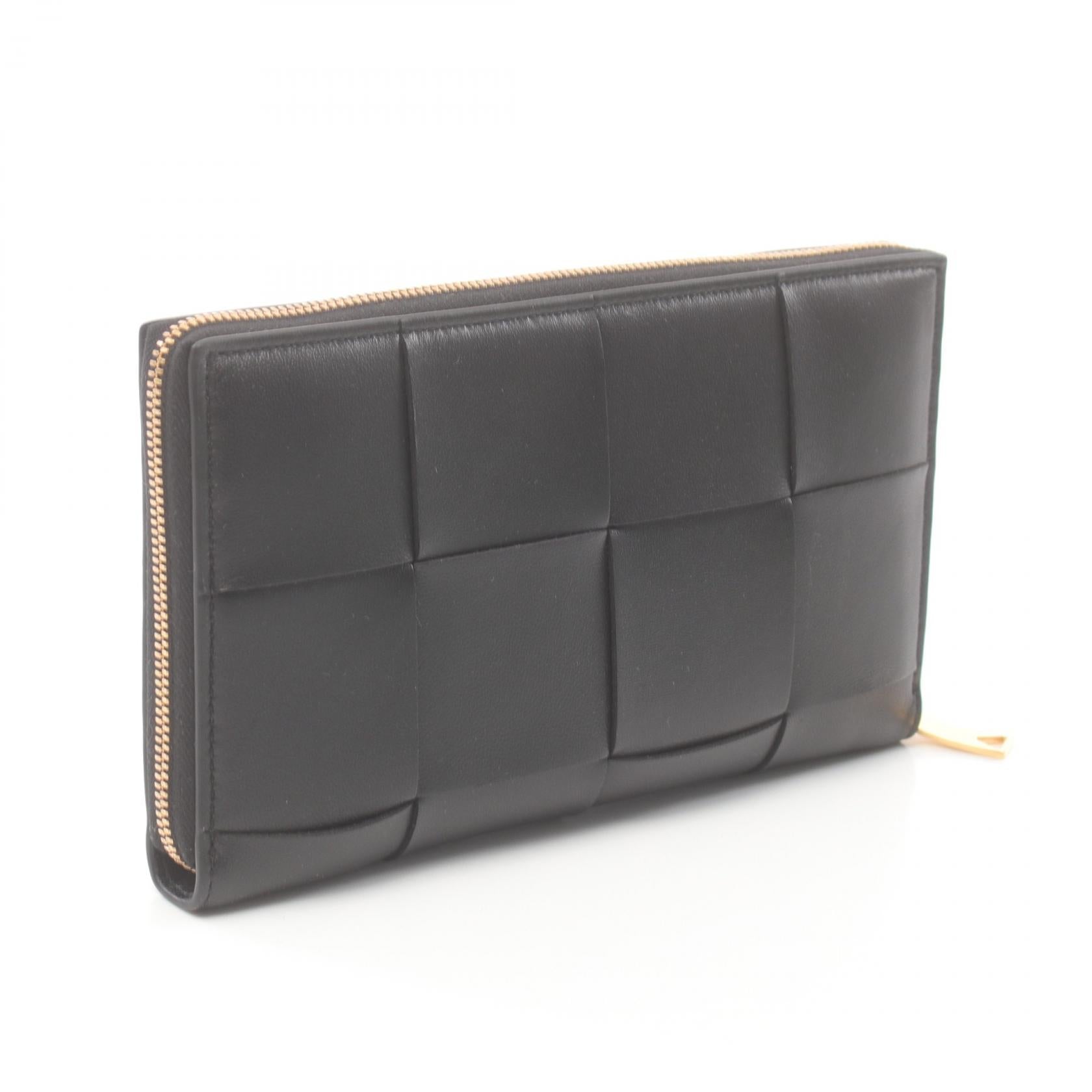 Bottega Veneta Intrecciato Leather Wallet Black