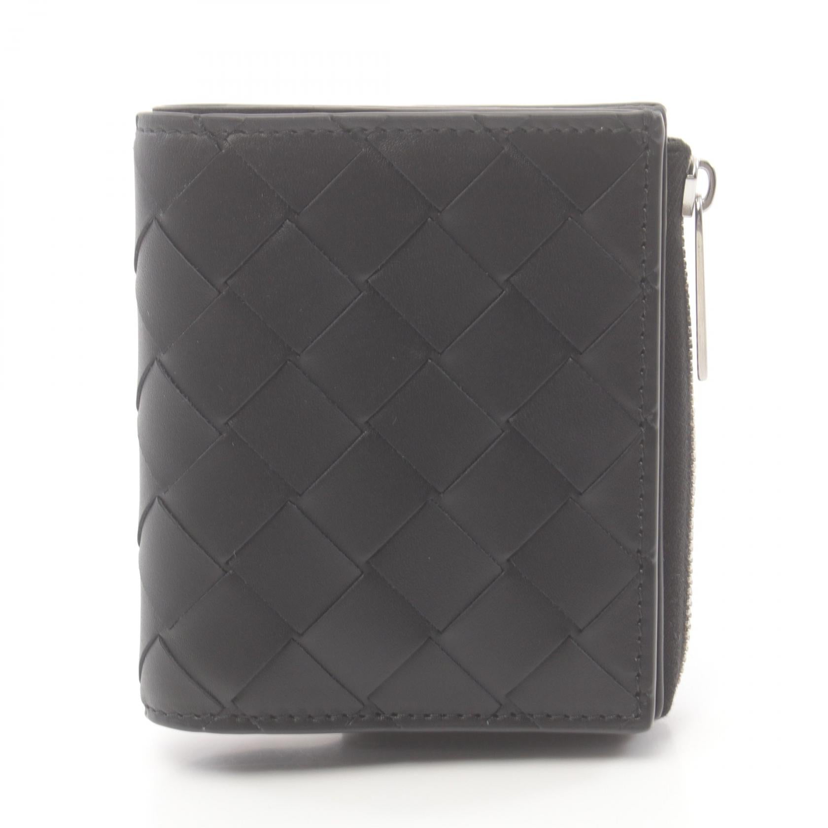 Bottega Veneta Leather Bifold Wallet Black