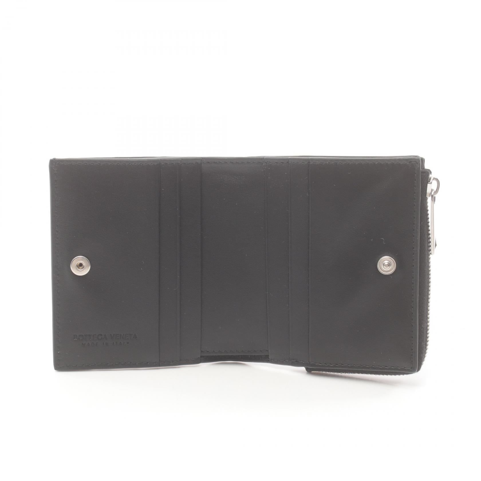 Bottega Veneta Leather Bifold Wallet Black