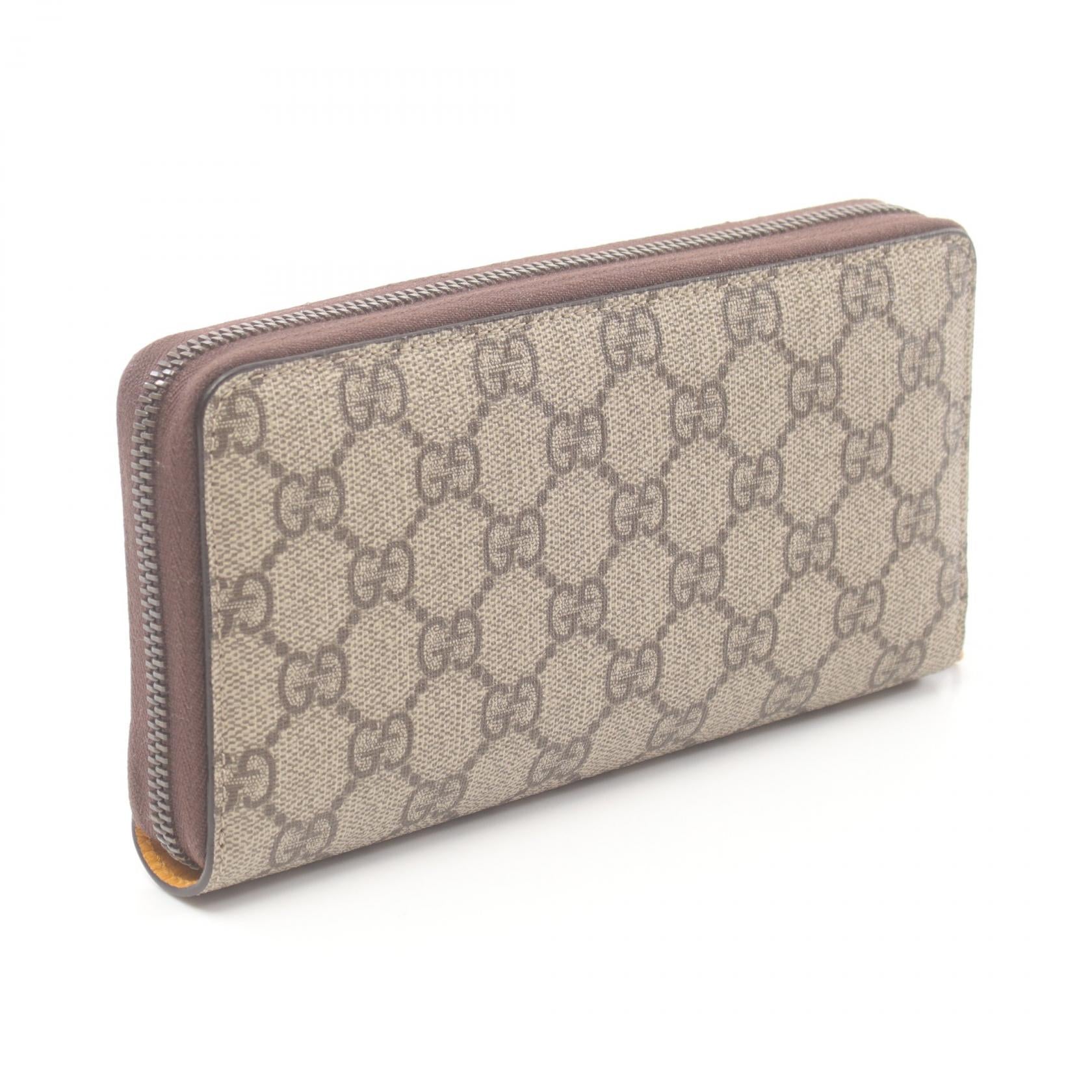 Gucci GG Supreme Round Wallet PVC Leather