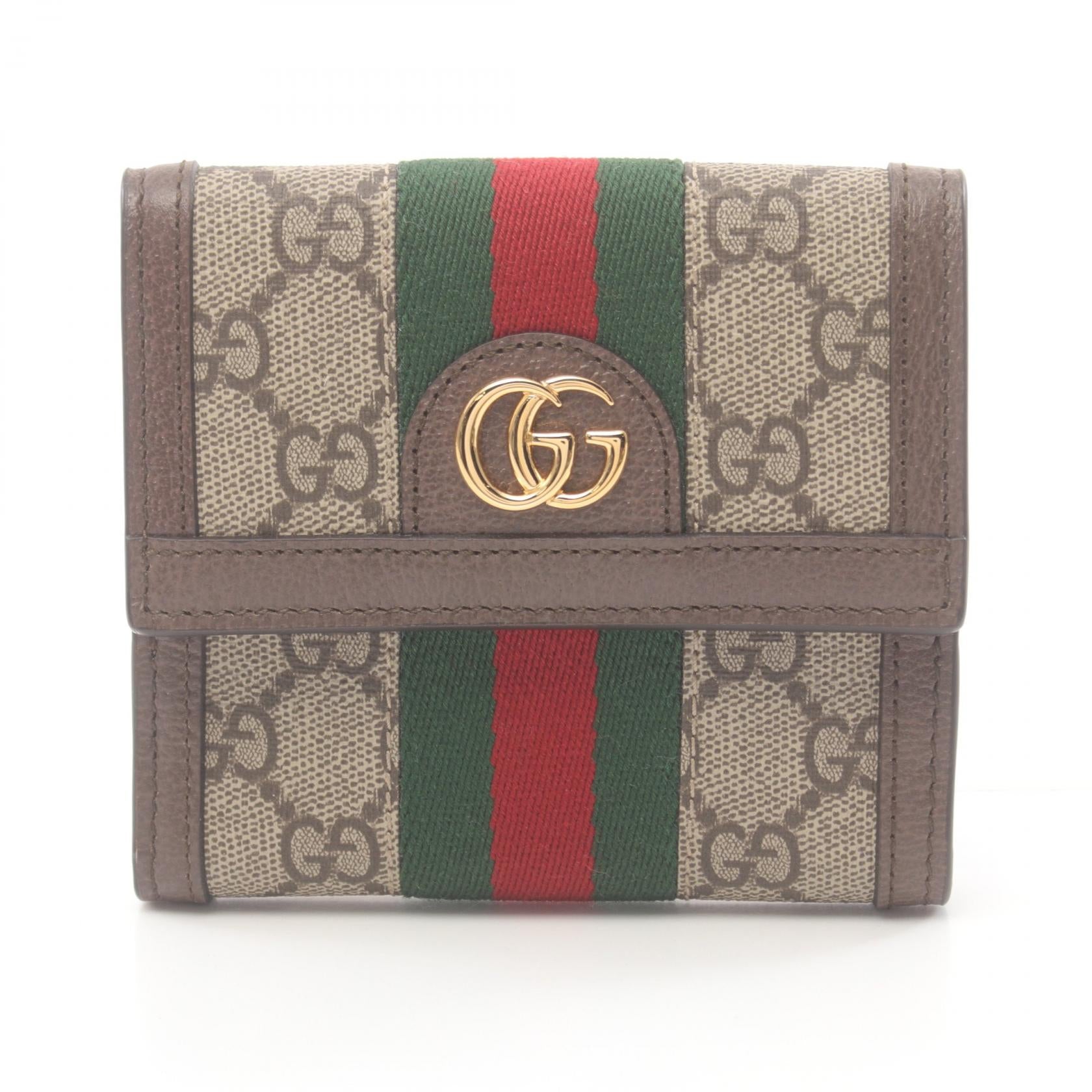 Gucci Ophidia GG French Flap Wallet Leather