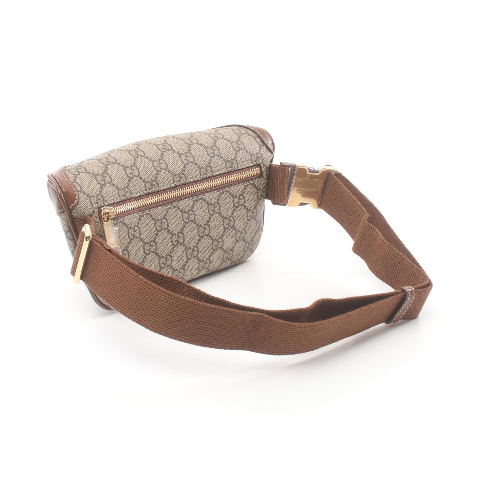 Gucci Interlocking G Belt Bag PVC Canvas Leather