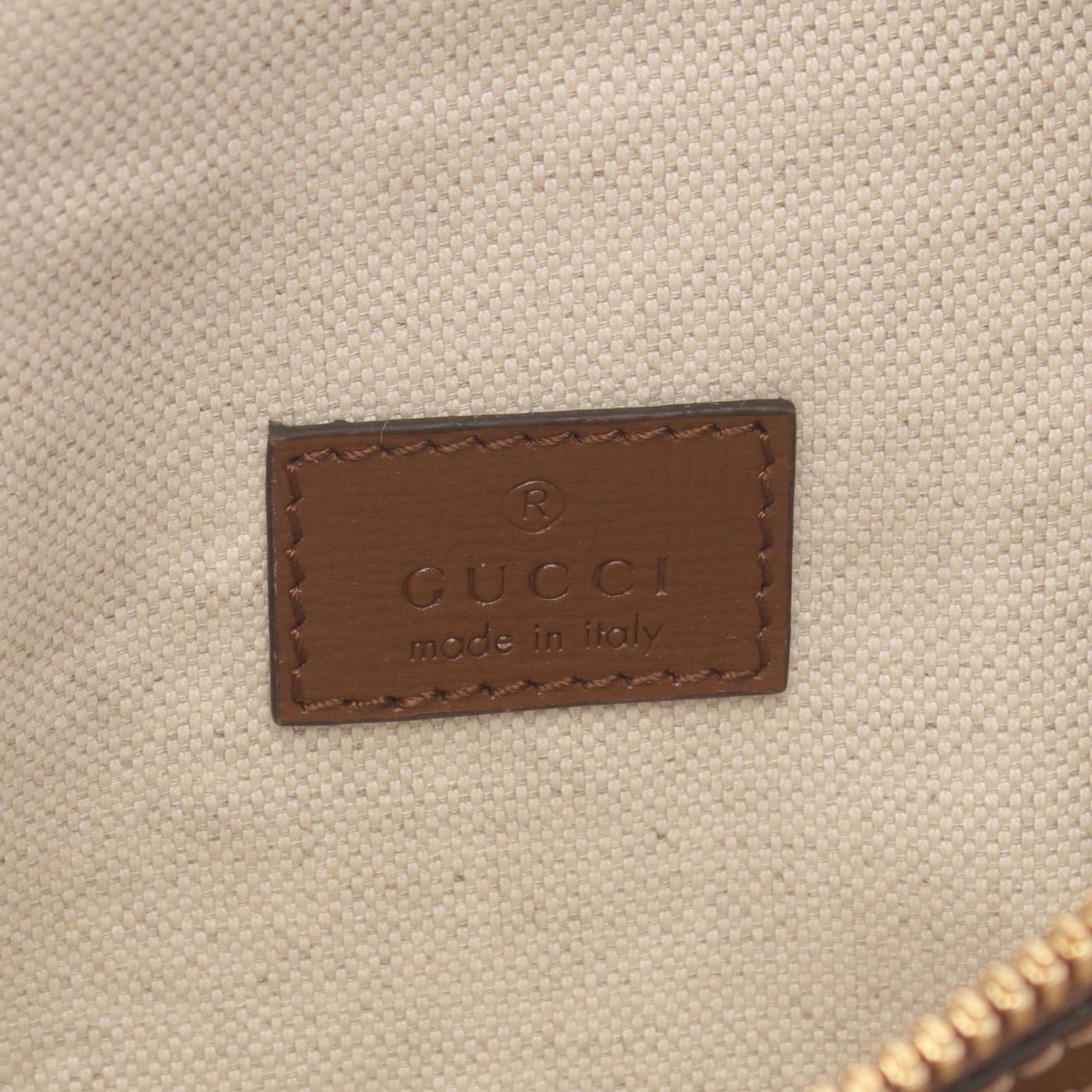 Gucci Interlocking G Belt Bag PVC Canvas Leather