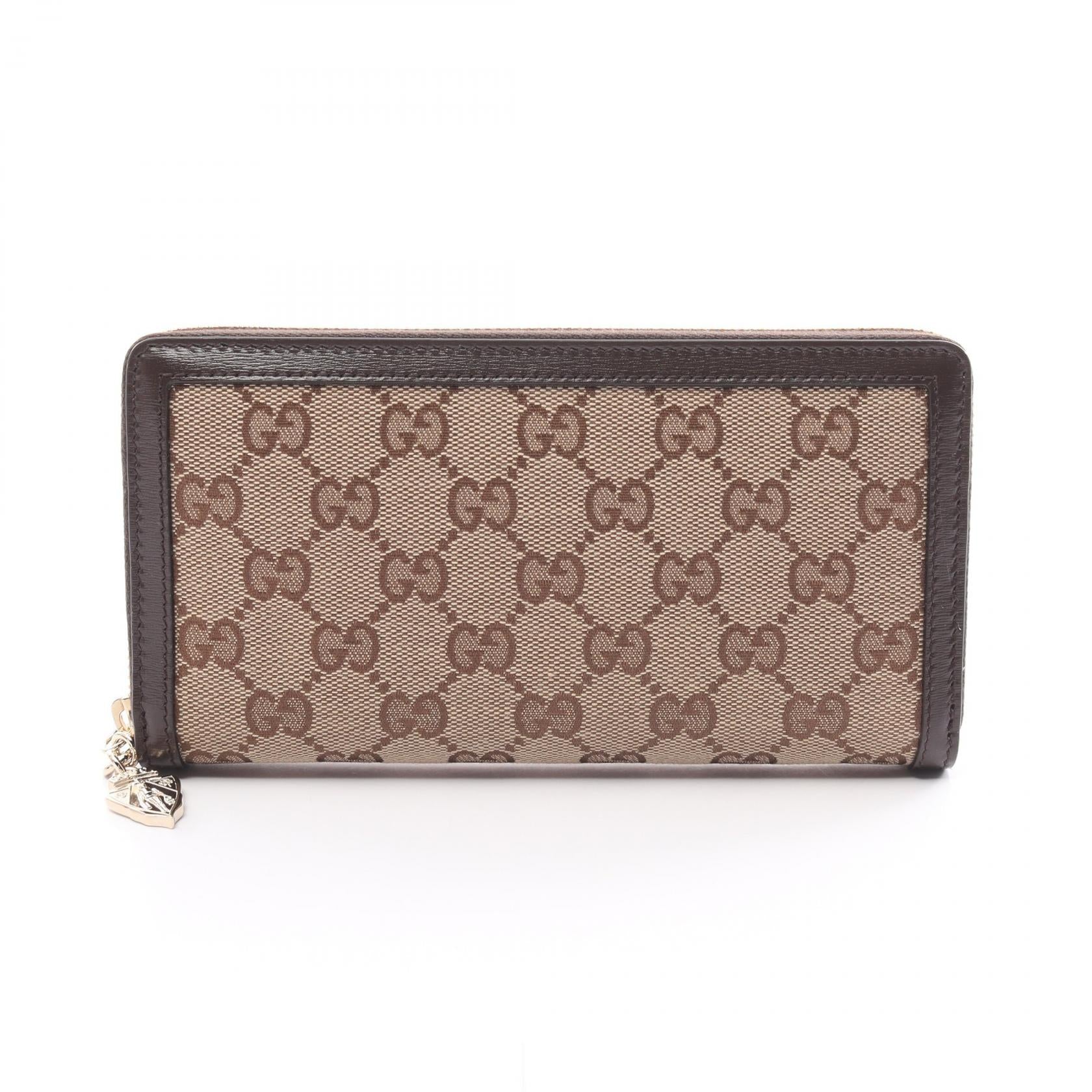 Gucci Luce GG Canvas Leather Long Wallet