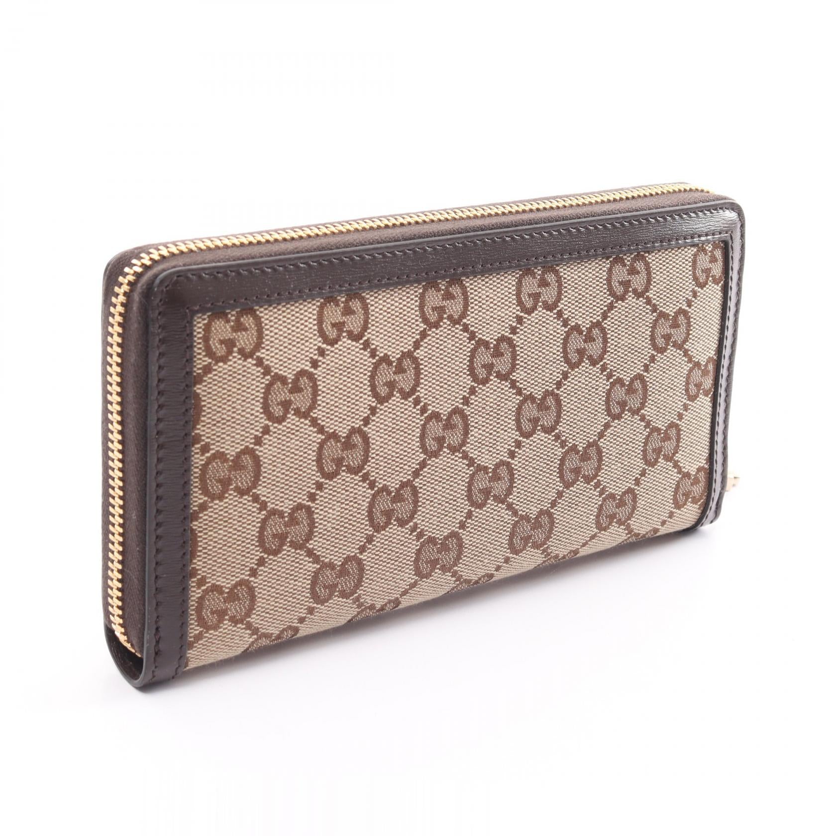 Gucci Luce GG Canvas Leather Long Wallet