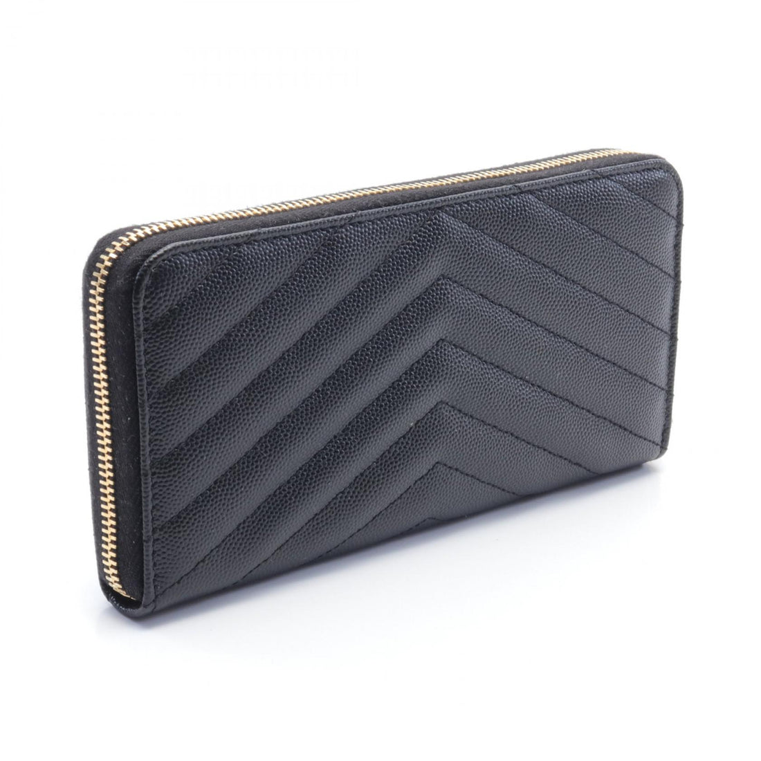 Yves Saint Laurent Leather YSL Logo Wallet Black