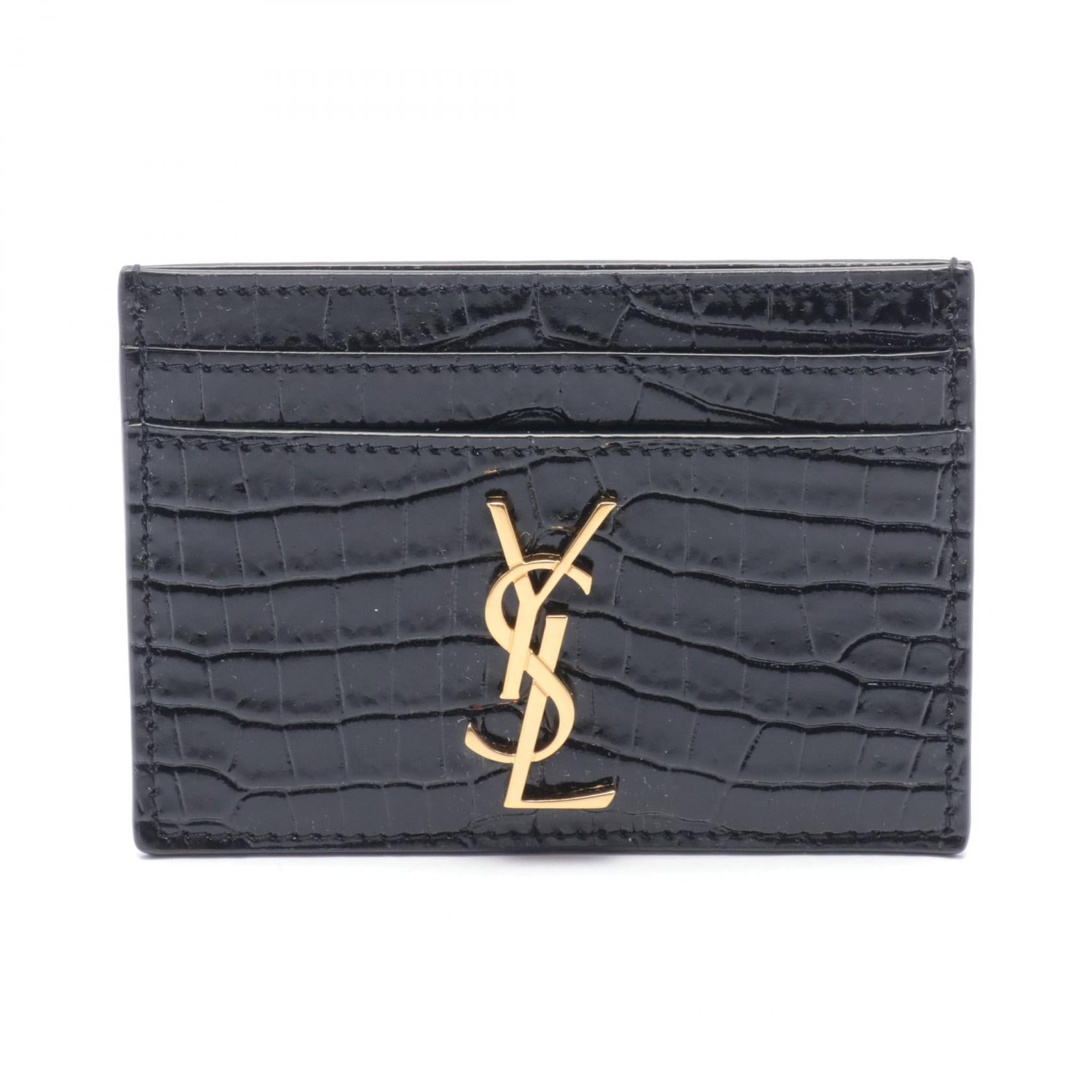 Saint Laurent Cassandra Leather Card Case