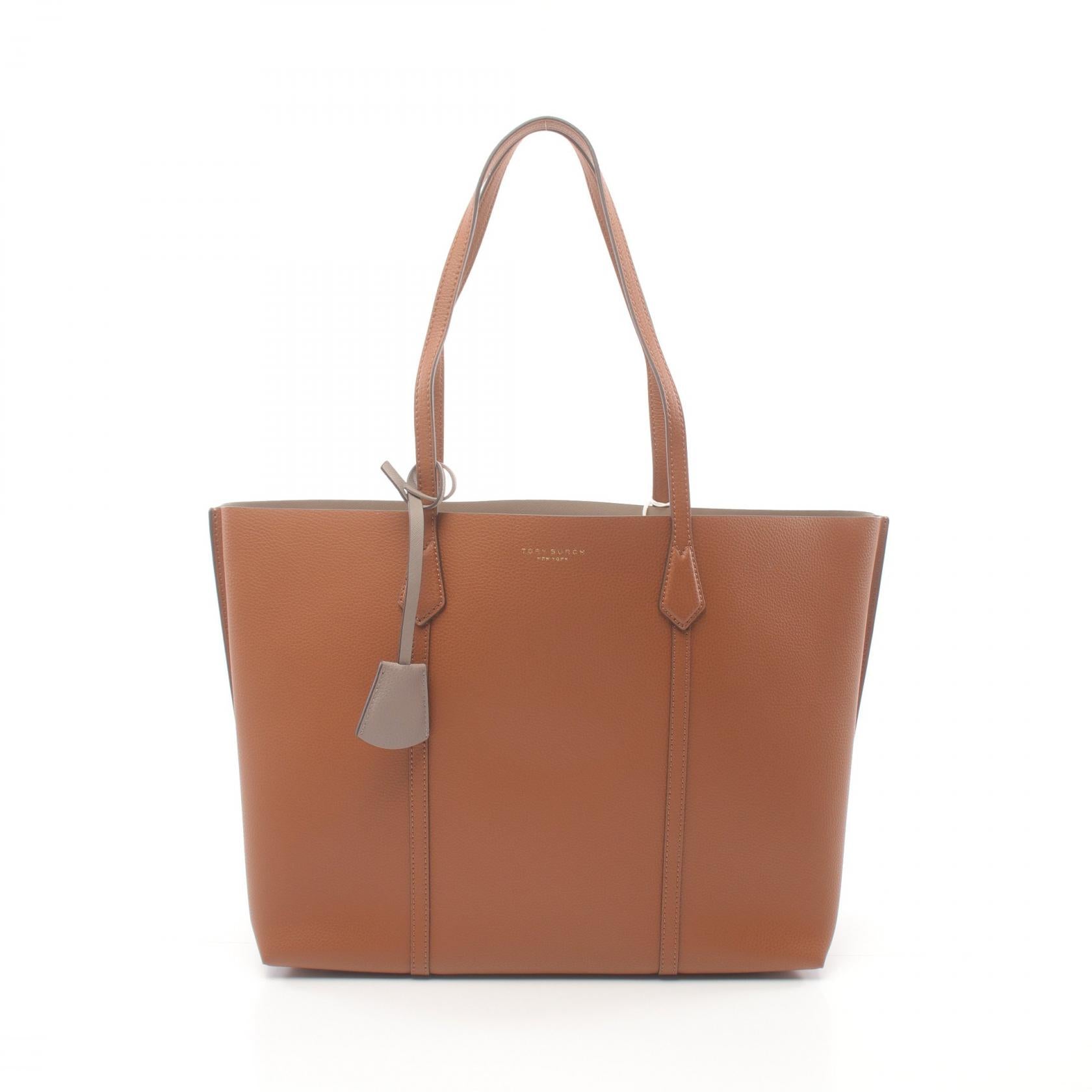 Tory Burch Perry Leather Tote Bag Brown