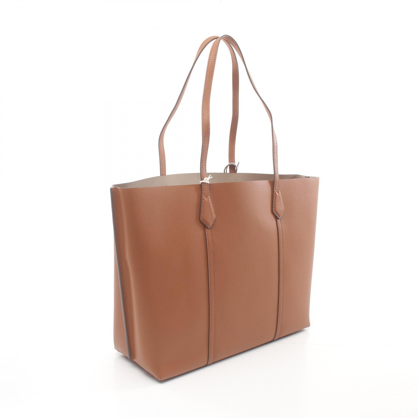 Tory Burch Perry Leather Tote Bag Brown