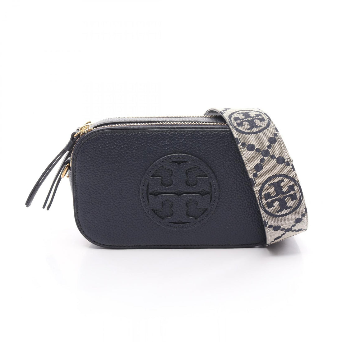 Tory Burch Leather Mini Crossbody Bag Navy