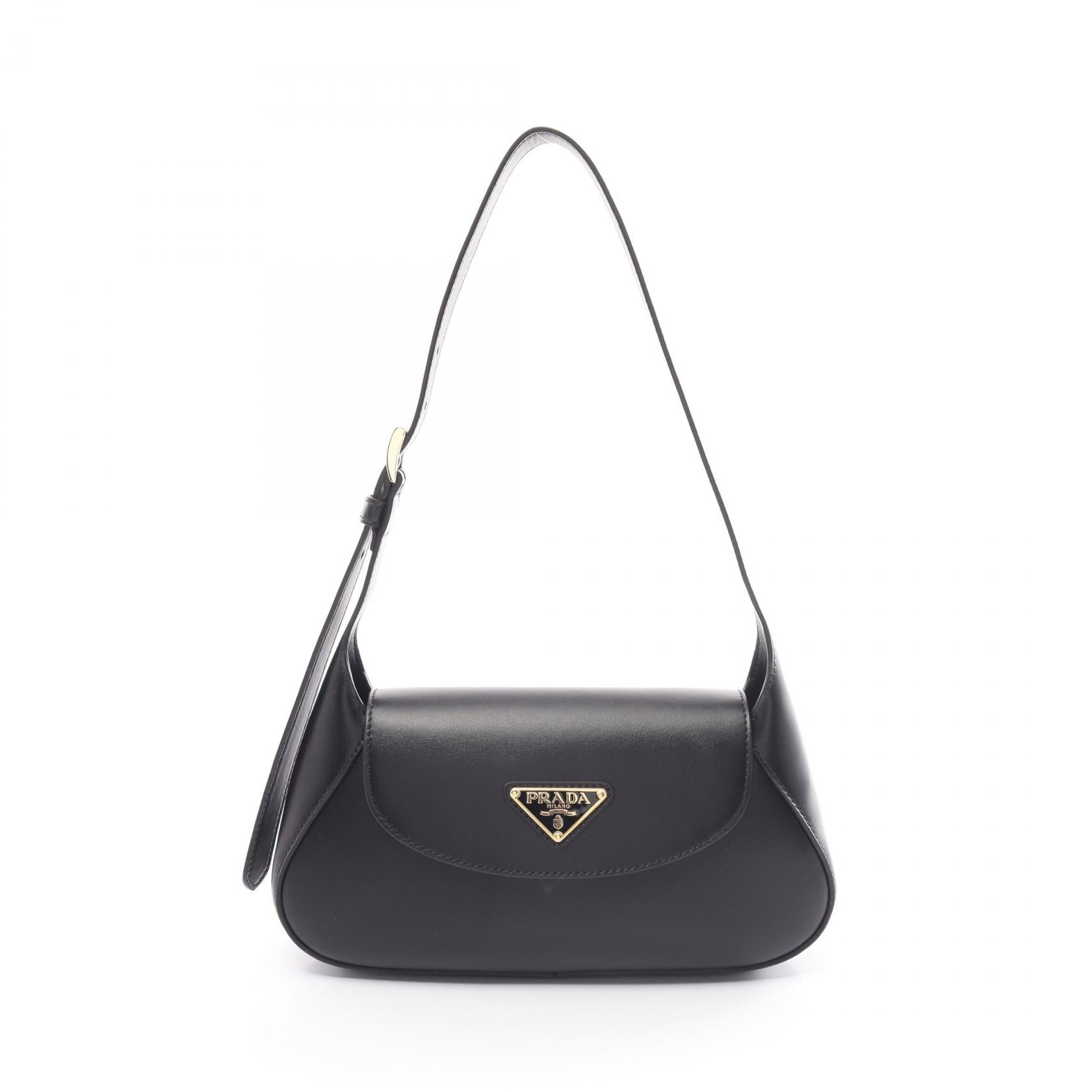 Prada Leather City Calf Shoulder Bag Black