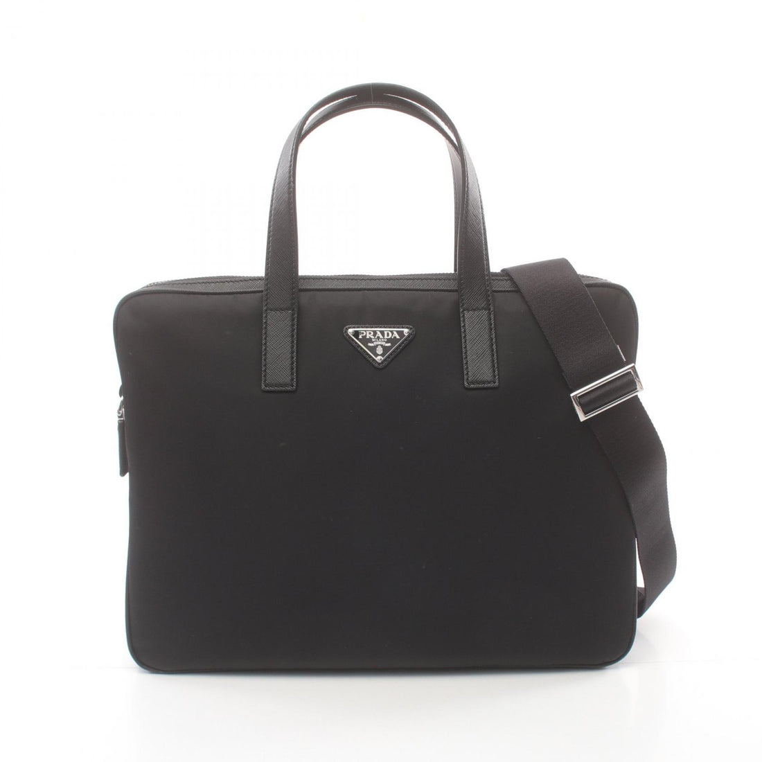 Prada Nylon Leather Briefcase 2VE3682DMHF0002