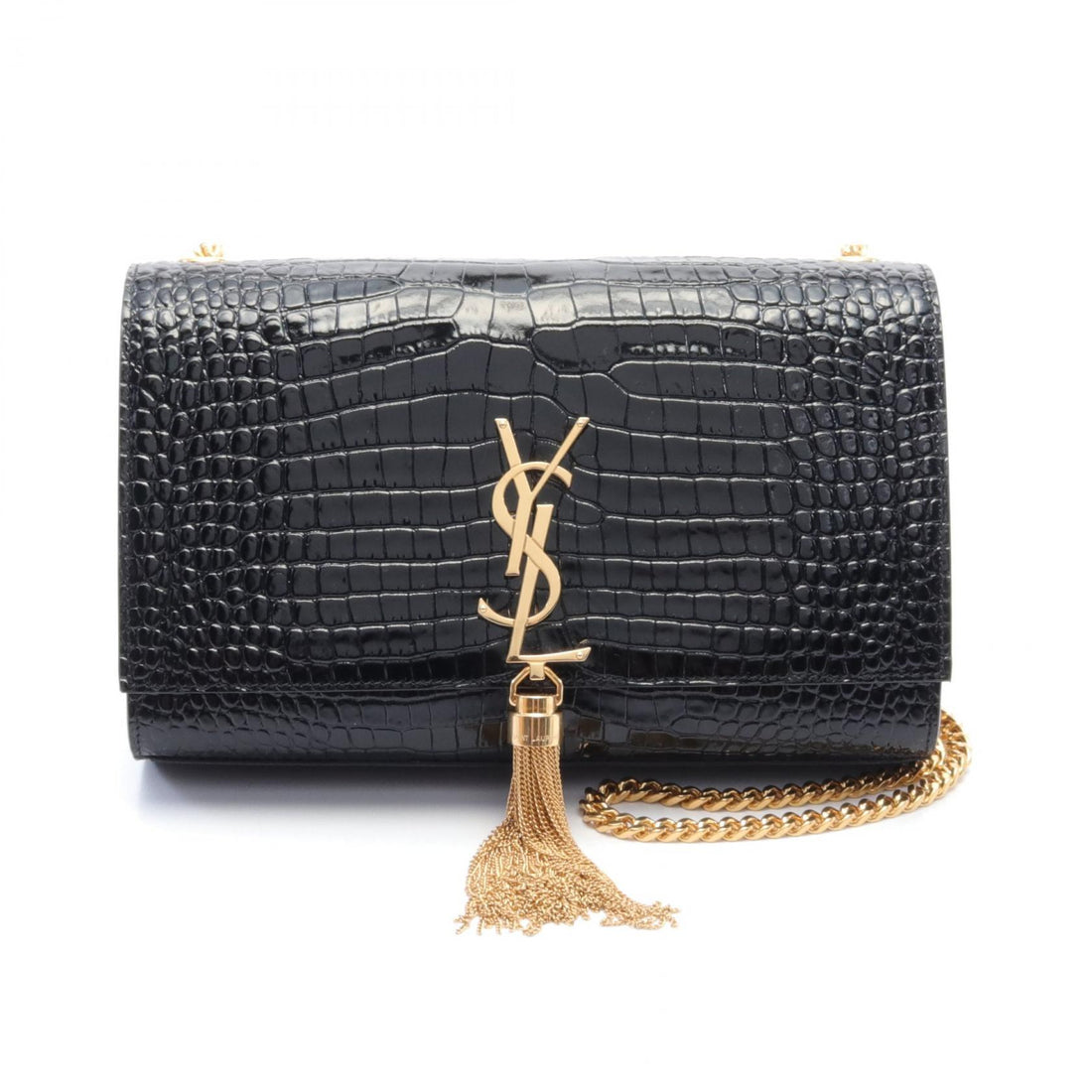 Saint Laurent Kate Tassel Medium Shoulder Bag Patent Leather