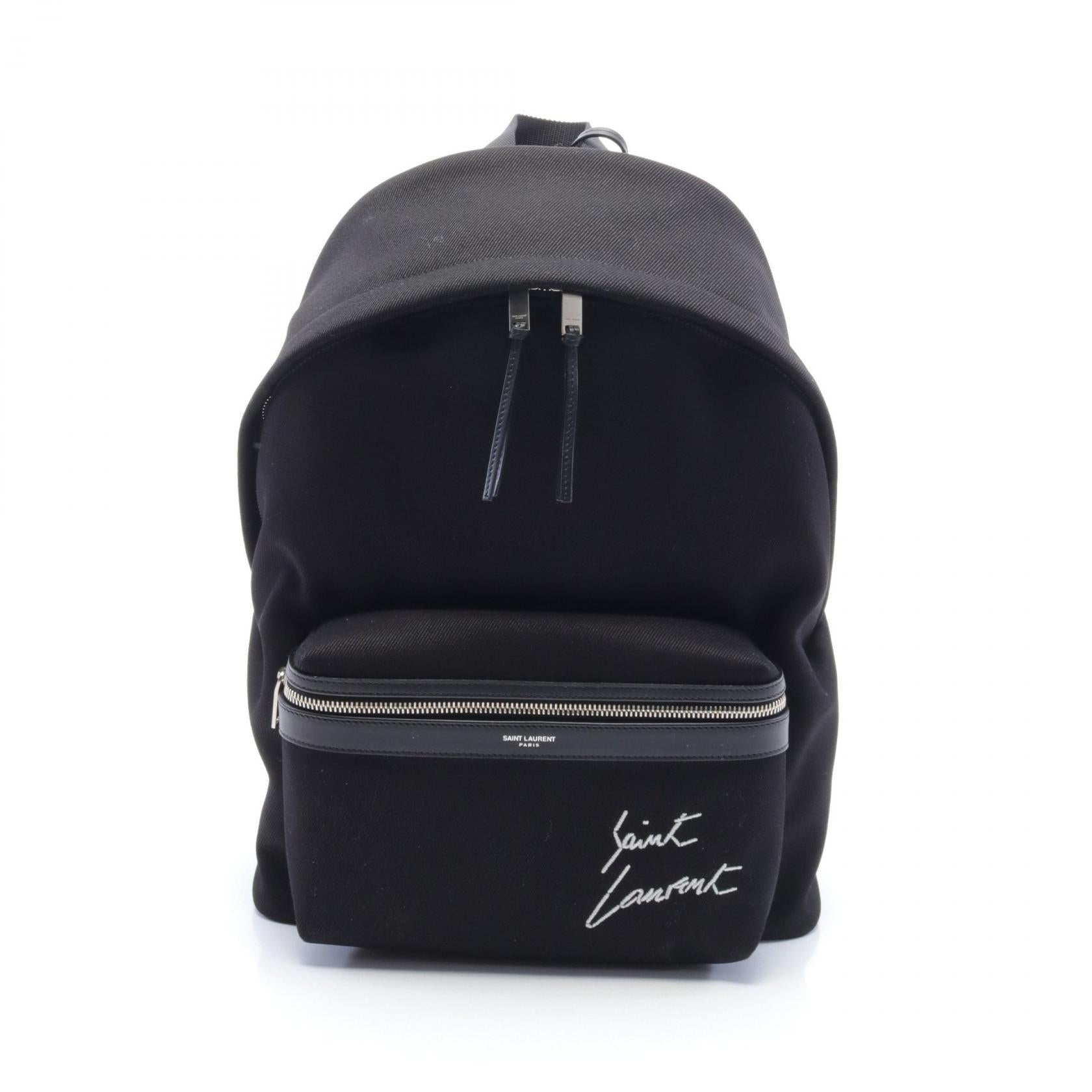 Saint Laurent Cotton City Backpack Black