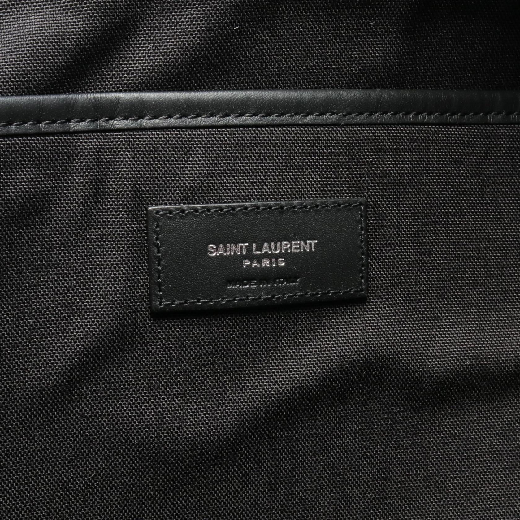 Saint Laurent Cotton City Backpack Black